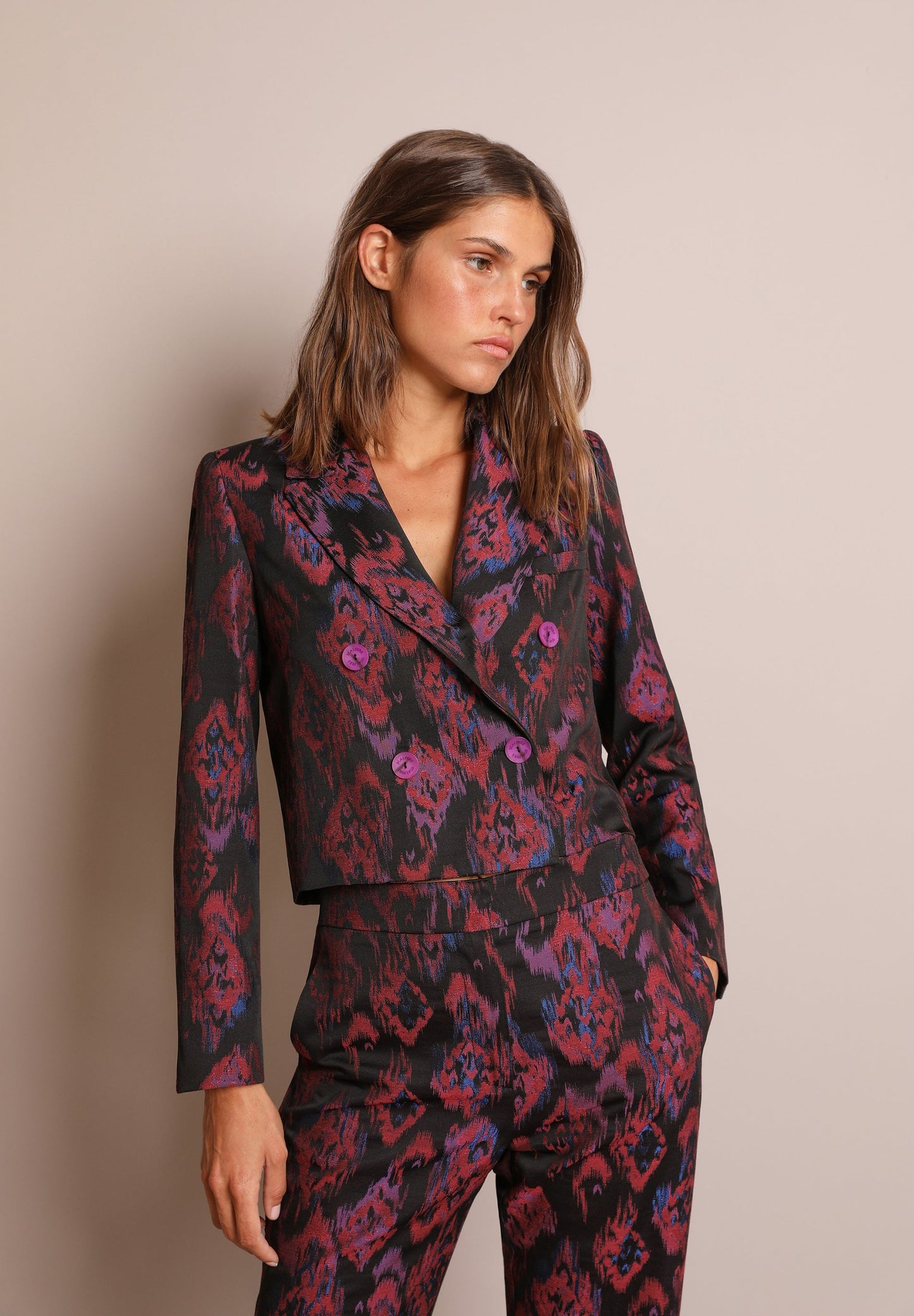 STRAIGHT PRINTED TROUSERS