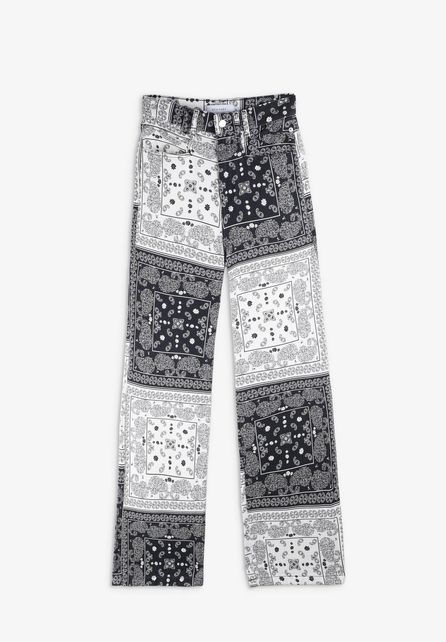 FULL LENGTH PRINTED BANDANA JEANS