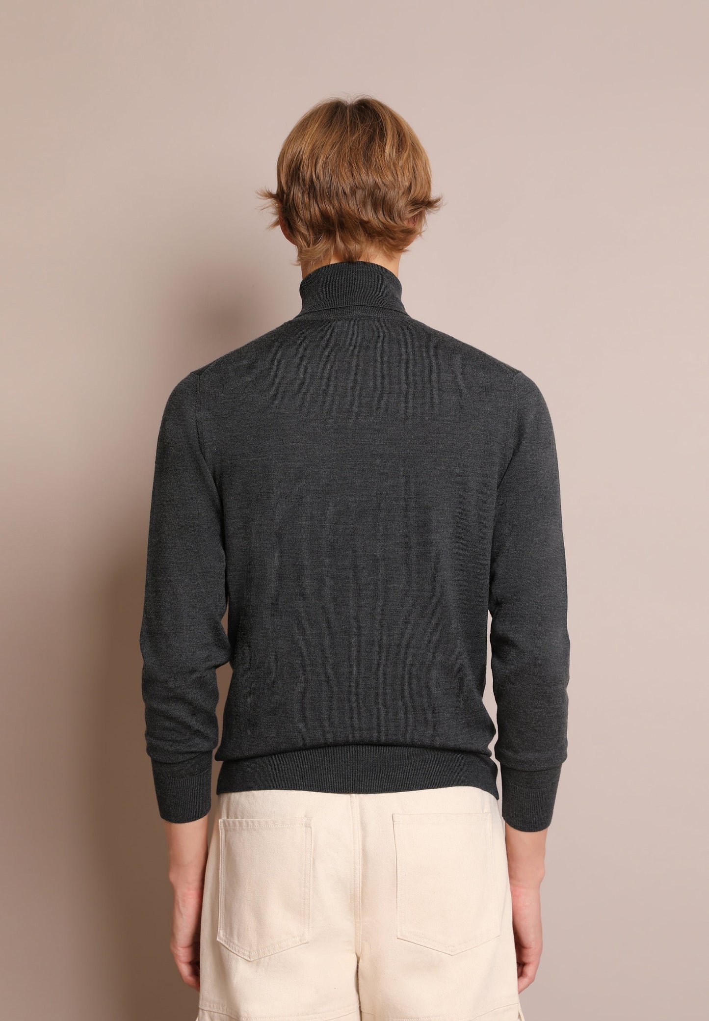 ROLL NECK WOOL SWEATER WITH SKULL