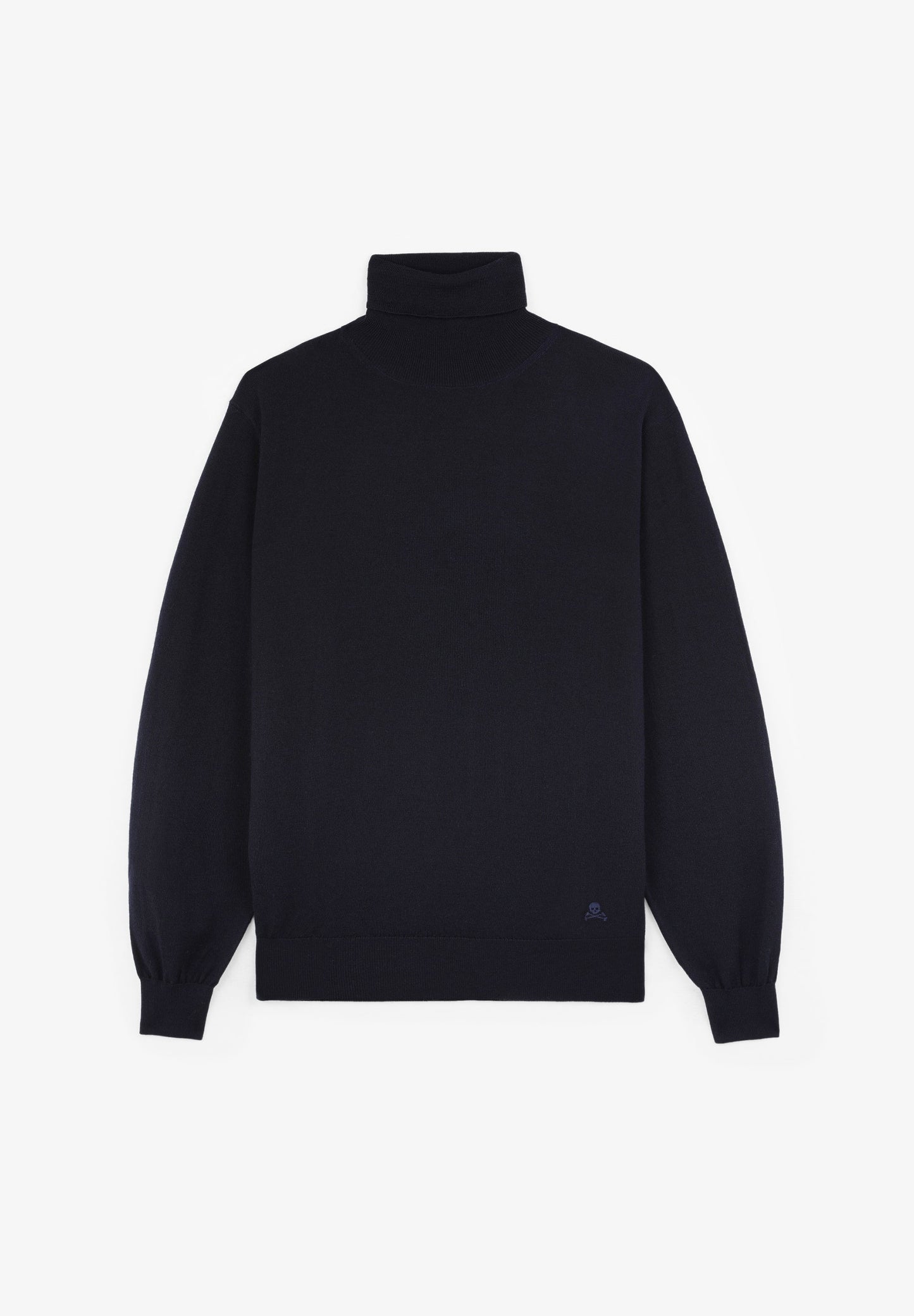 ROLL NECK WOOL SWEATER WITH SKULL