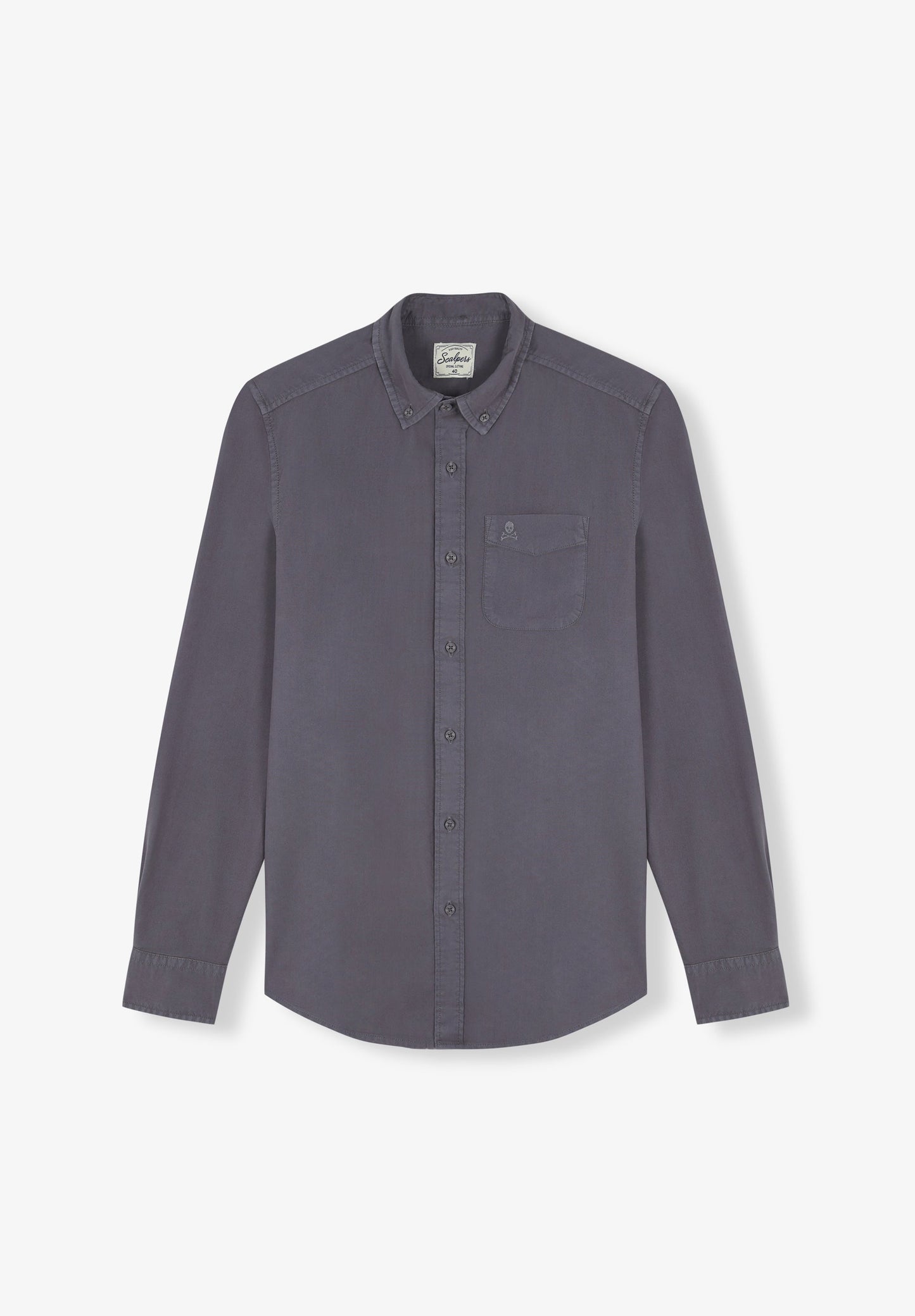 SHIRT WITH BUTTON-DOWN COLLAR AND POCKET