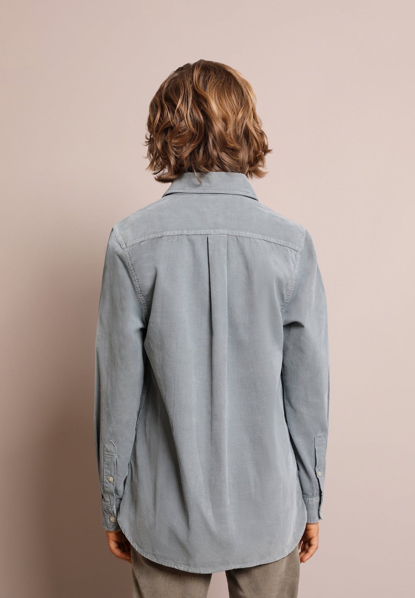 CORDUROY SHIRT WITH CONTRAST SKULL