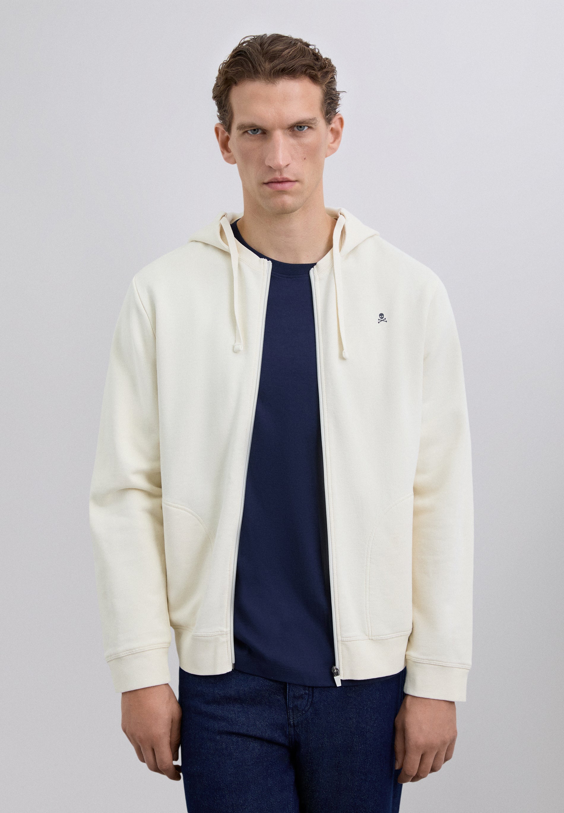 HOODIE WITH CONTRAST SKULL