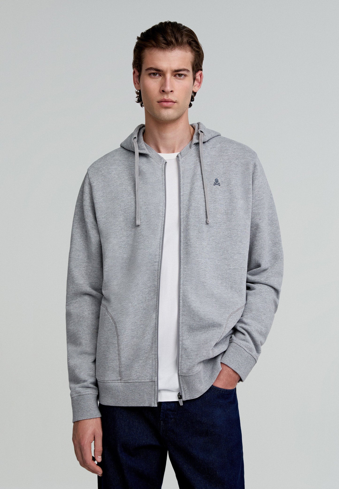 HOODIE WITH CONTRAST SKULL