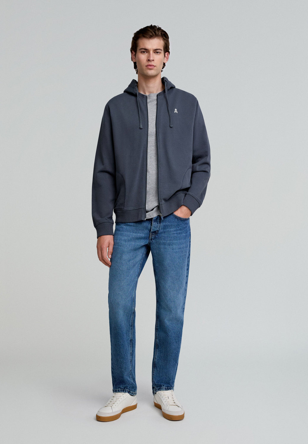 SUDADERA CAPUCHA BORDADA CONTRASTE - Scalpers