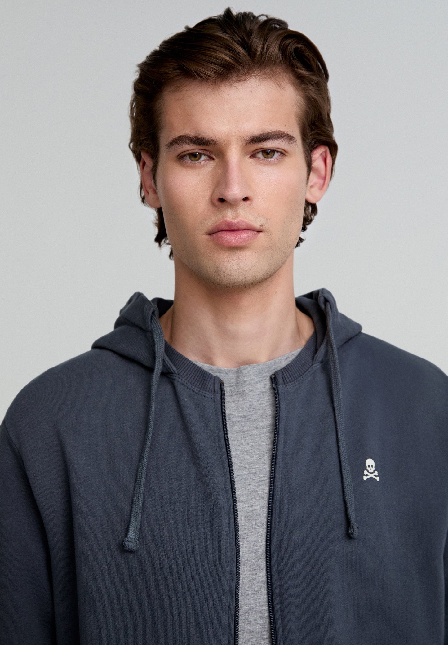 HOODIE WITH CONTRAST SKULL