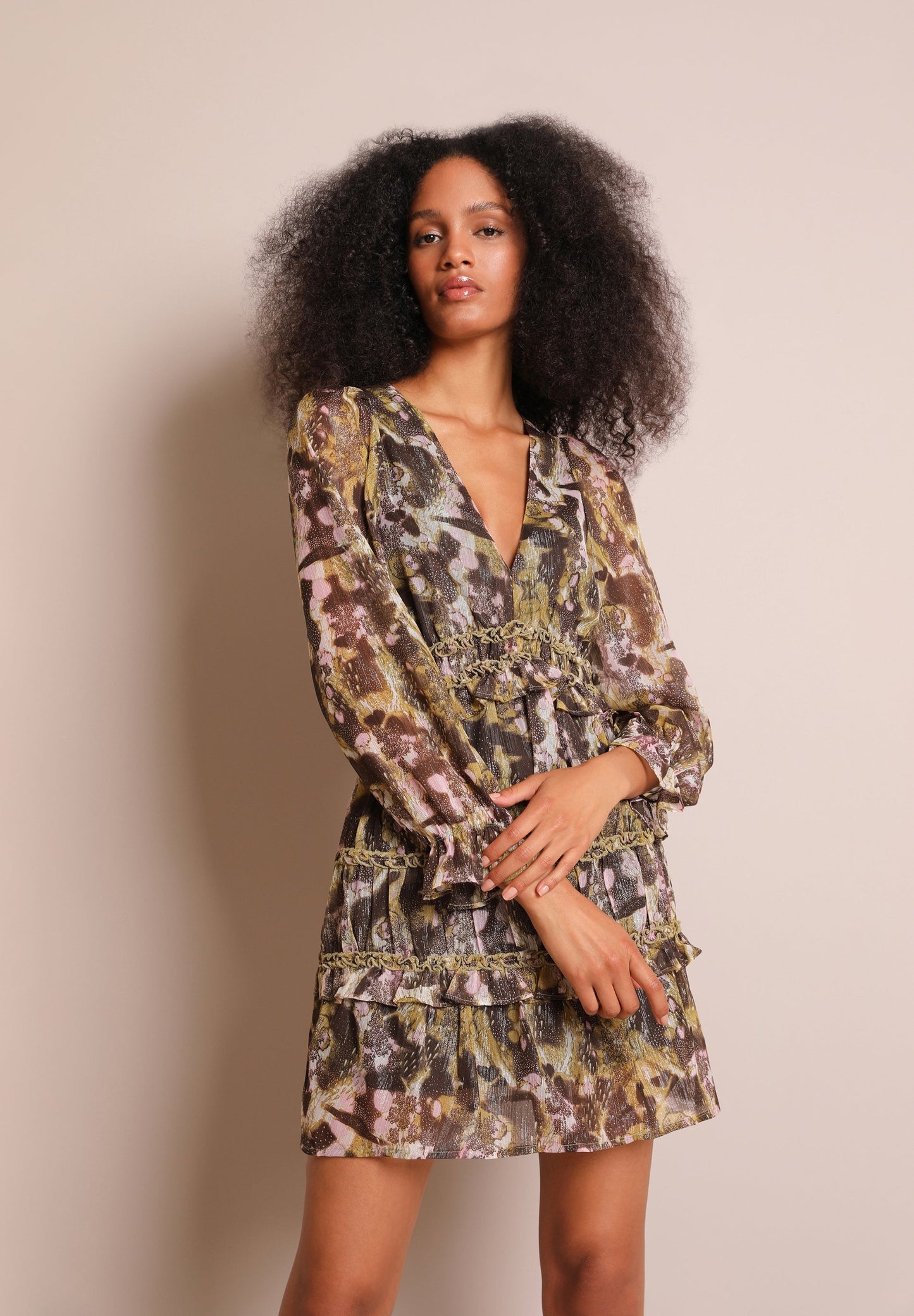 MINI DRESS WITH RUFFLES