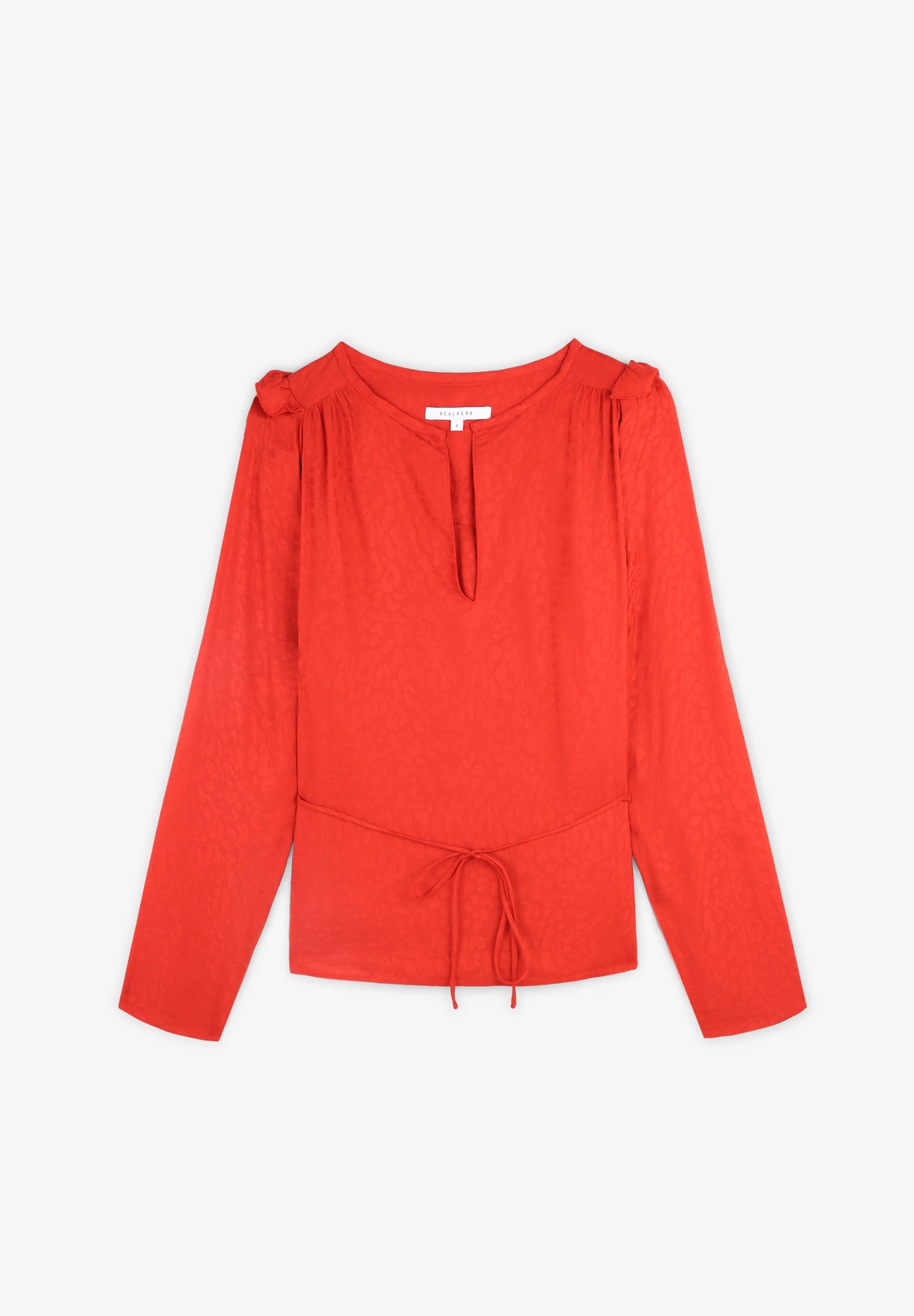 JACQUARD BLOUSE WITH BOW