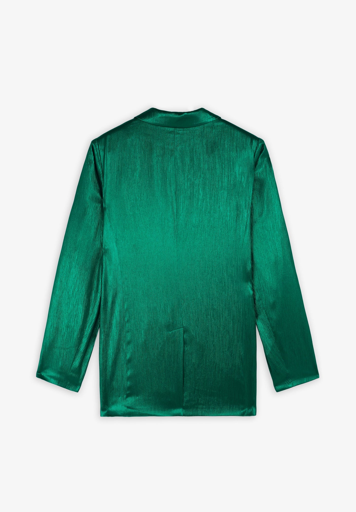 DOUBLE-BREASTED SATIN BLAZER