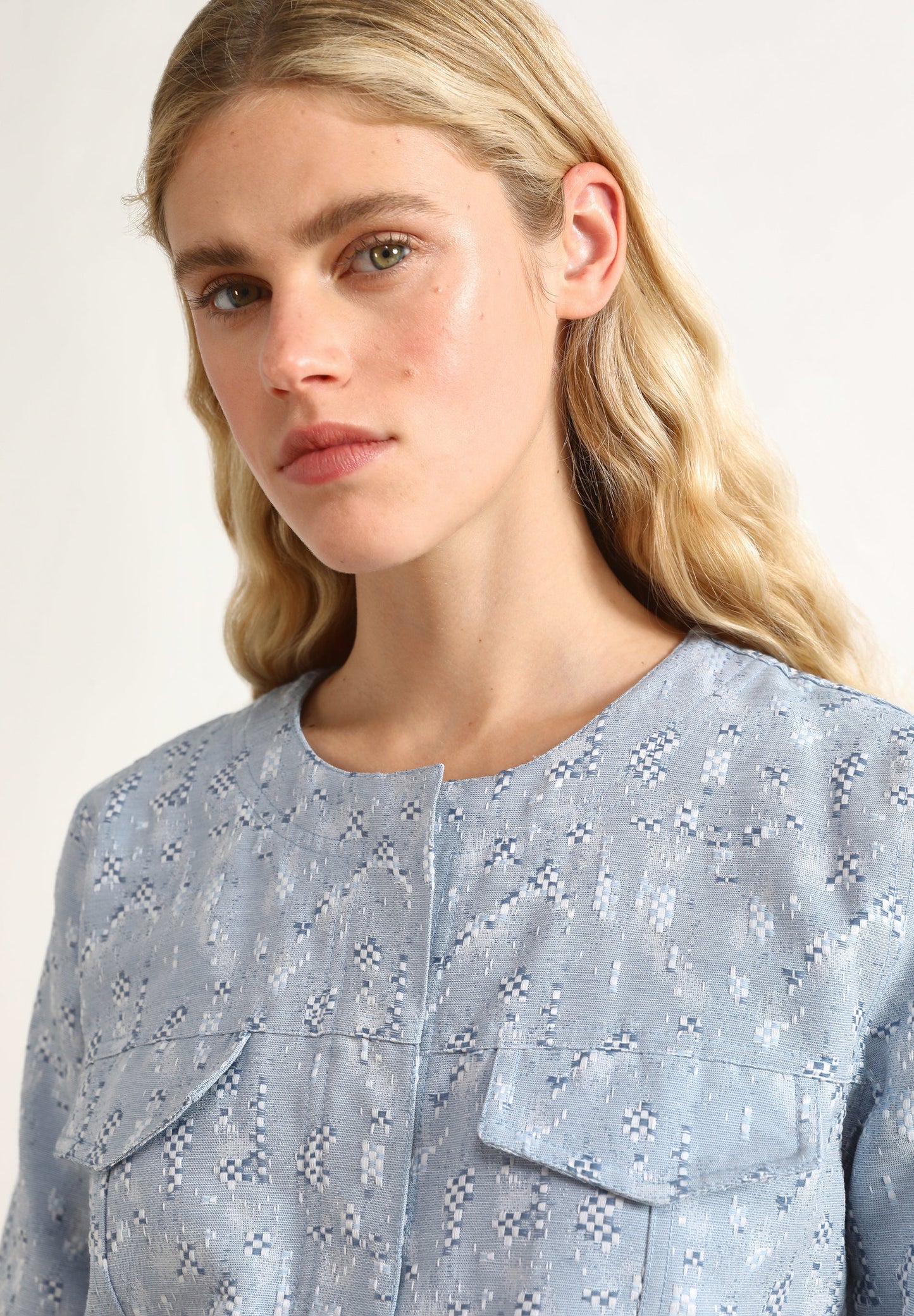 DENIM JACQUARD JACKET