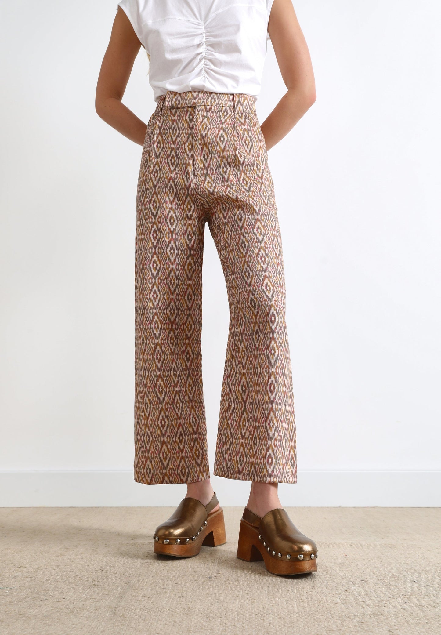 ETHNIC LINEN TROUSERS