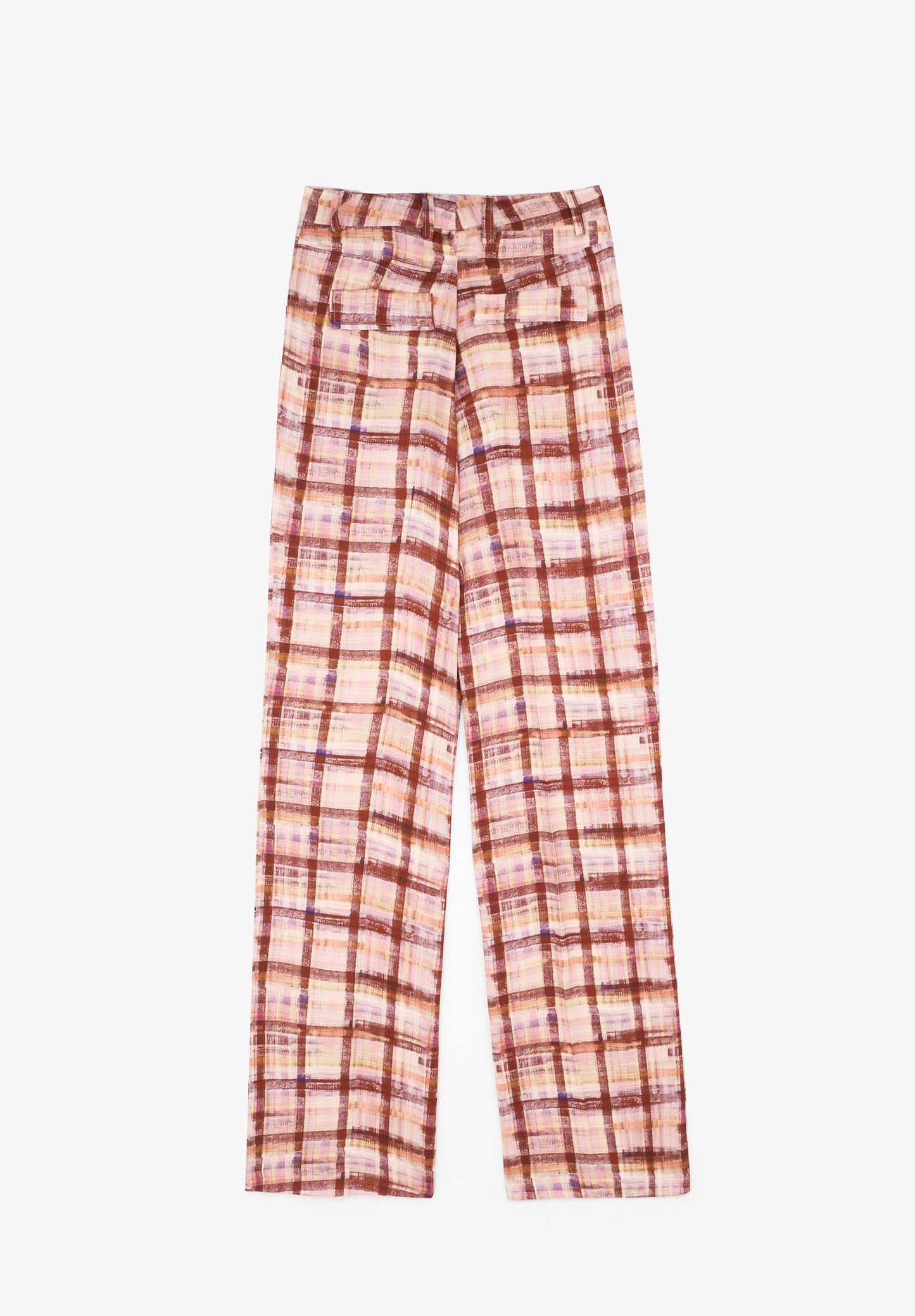 CHECKED PALAZZO TROUSERS