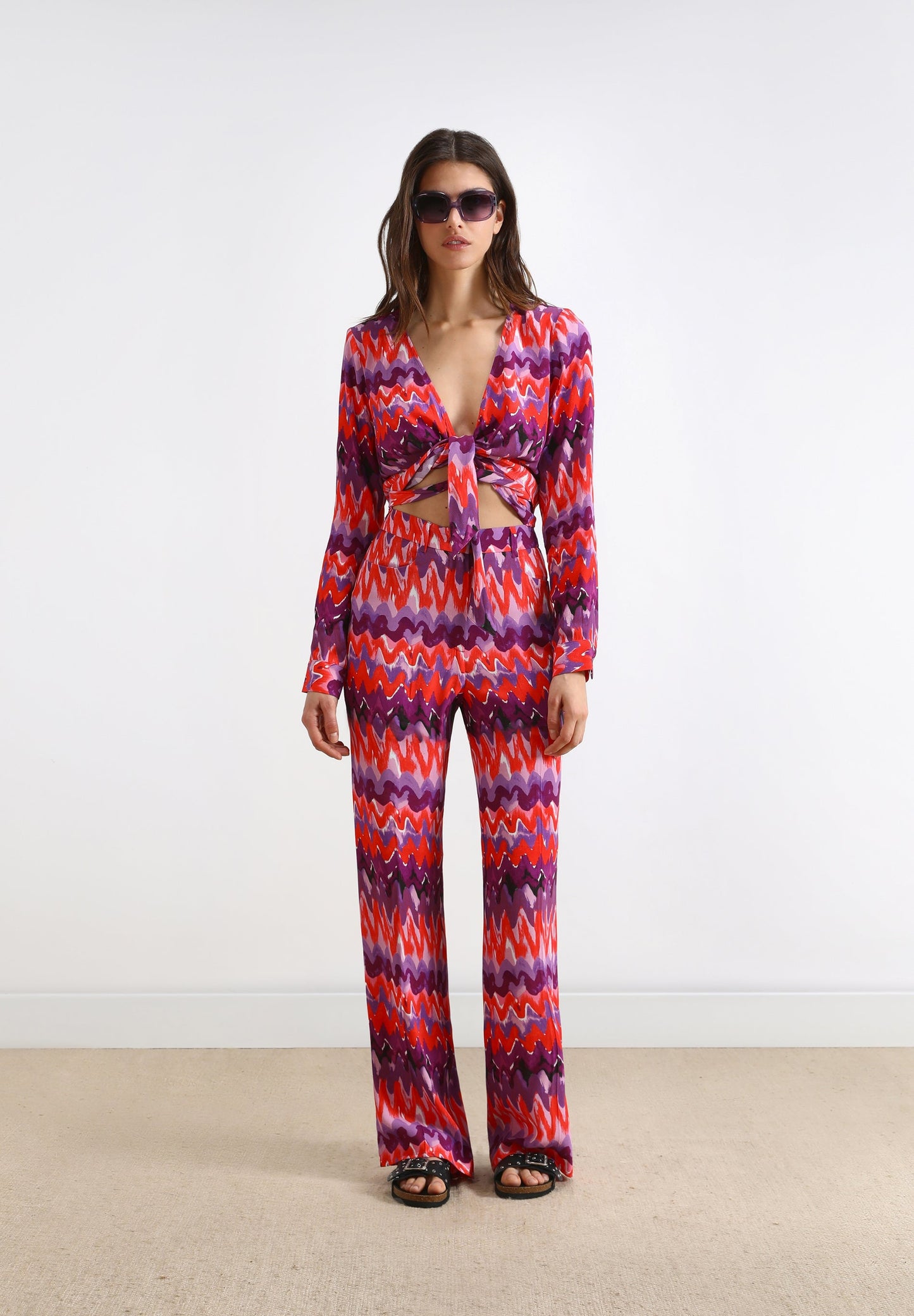 MULTIWAY BLOUSE WITH TIE FASTENING