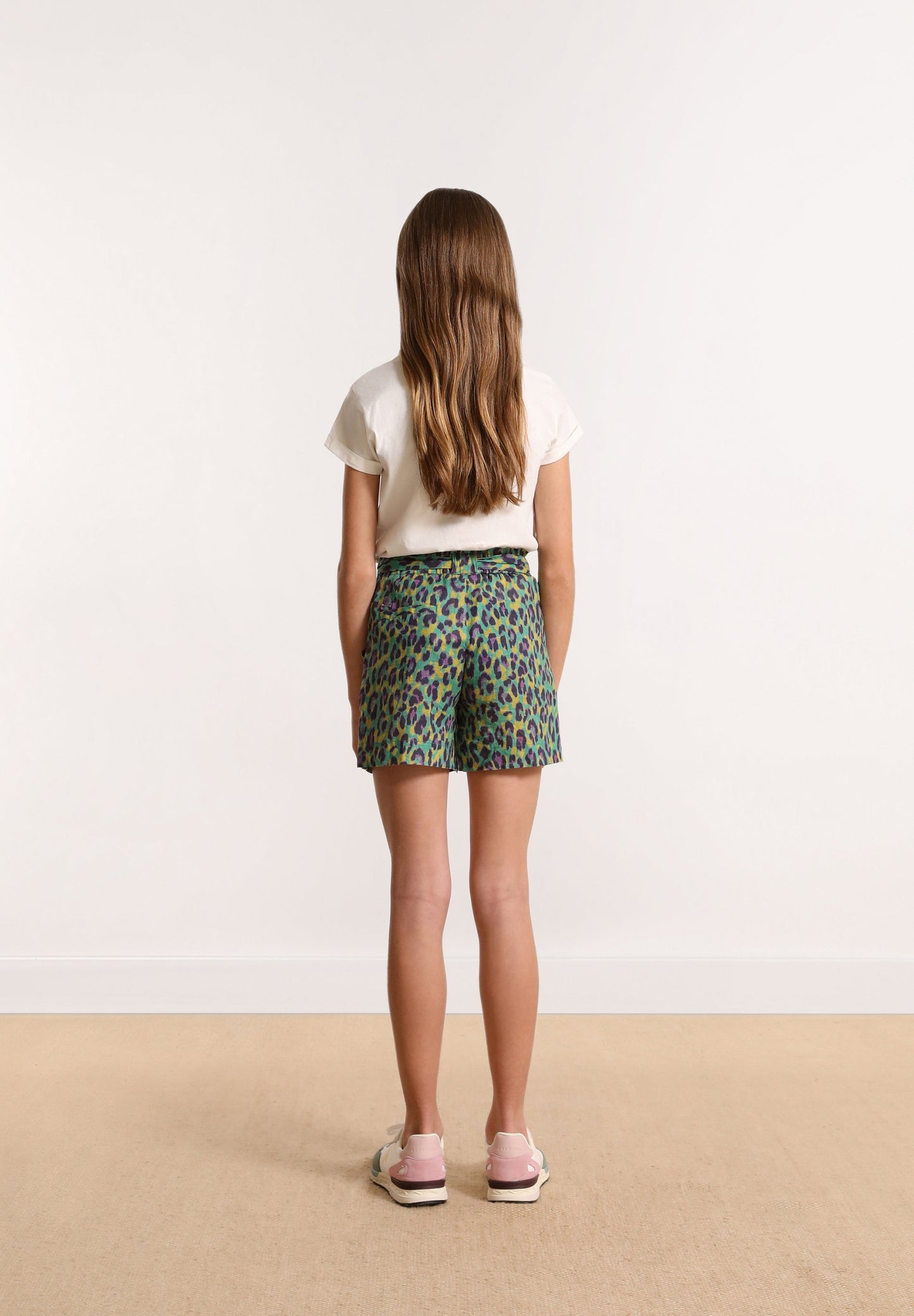 ANIMAL PRINT LOOSE-FITTING BERMUDA SHORTS