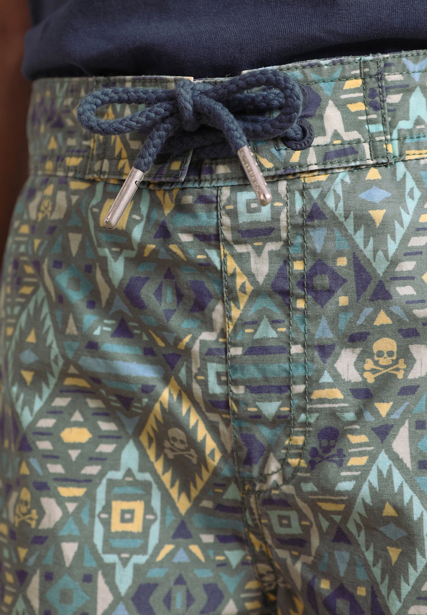 GEOMETRIC PRINT SWIMMING TRUNKS