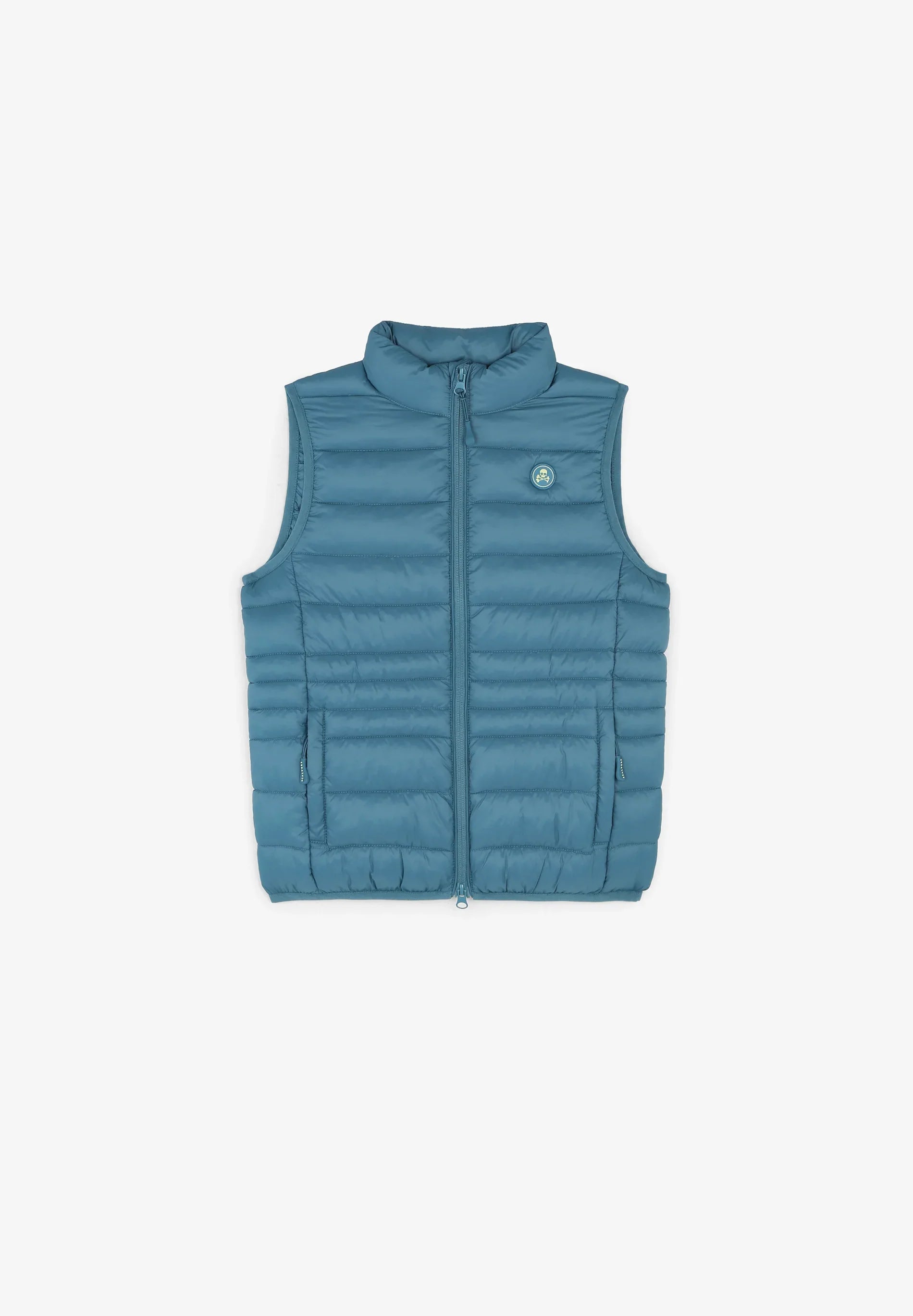PUFFER VEST WITH SKULL