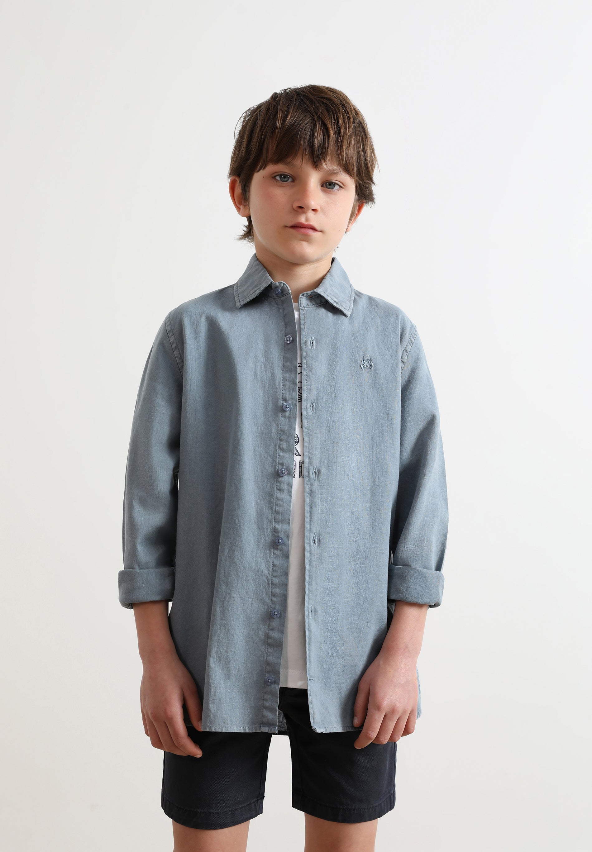 SKULL SHIRT WITH MATCHING EMBROIDERY