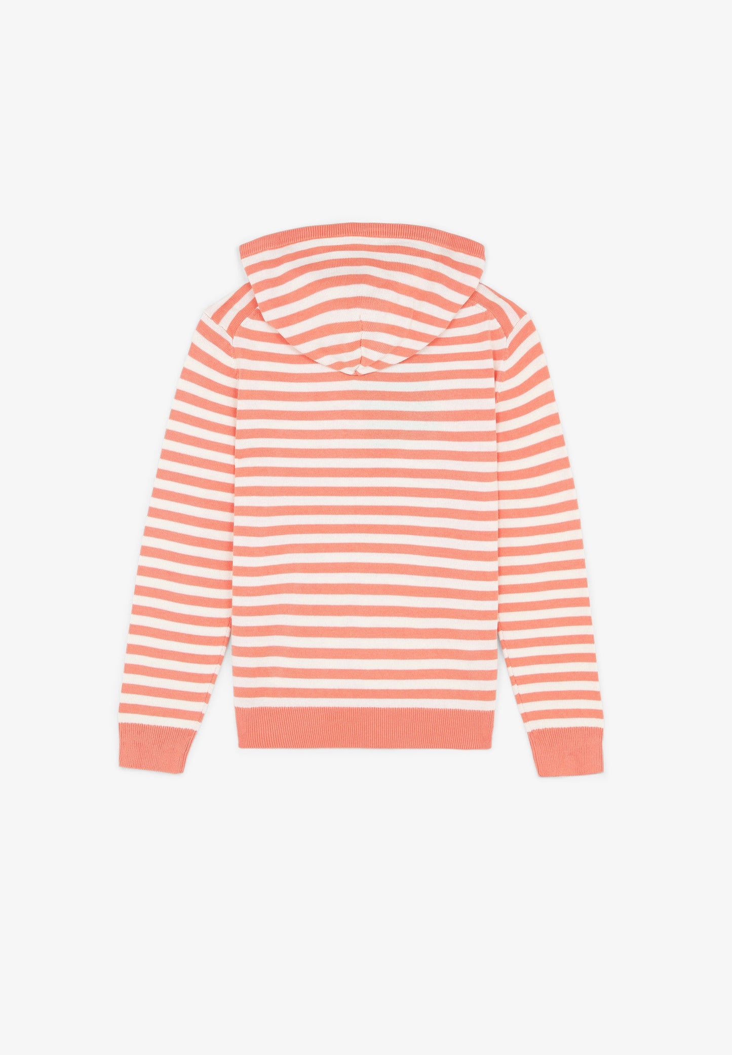 STRIPED SWEATER WITH HOOD
