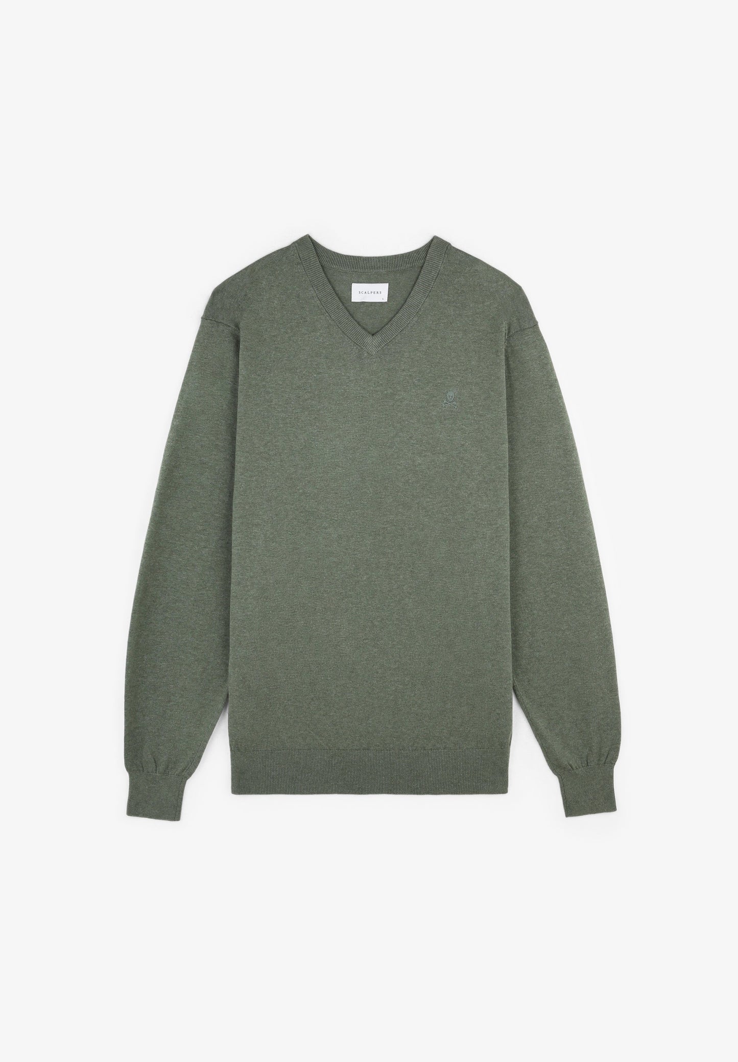 V-NECK SWEATER WITH SKULL