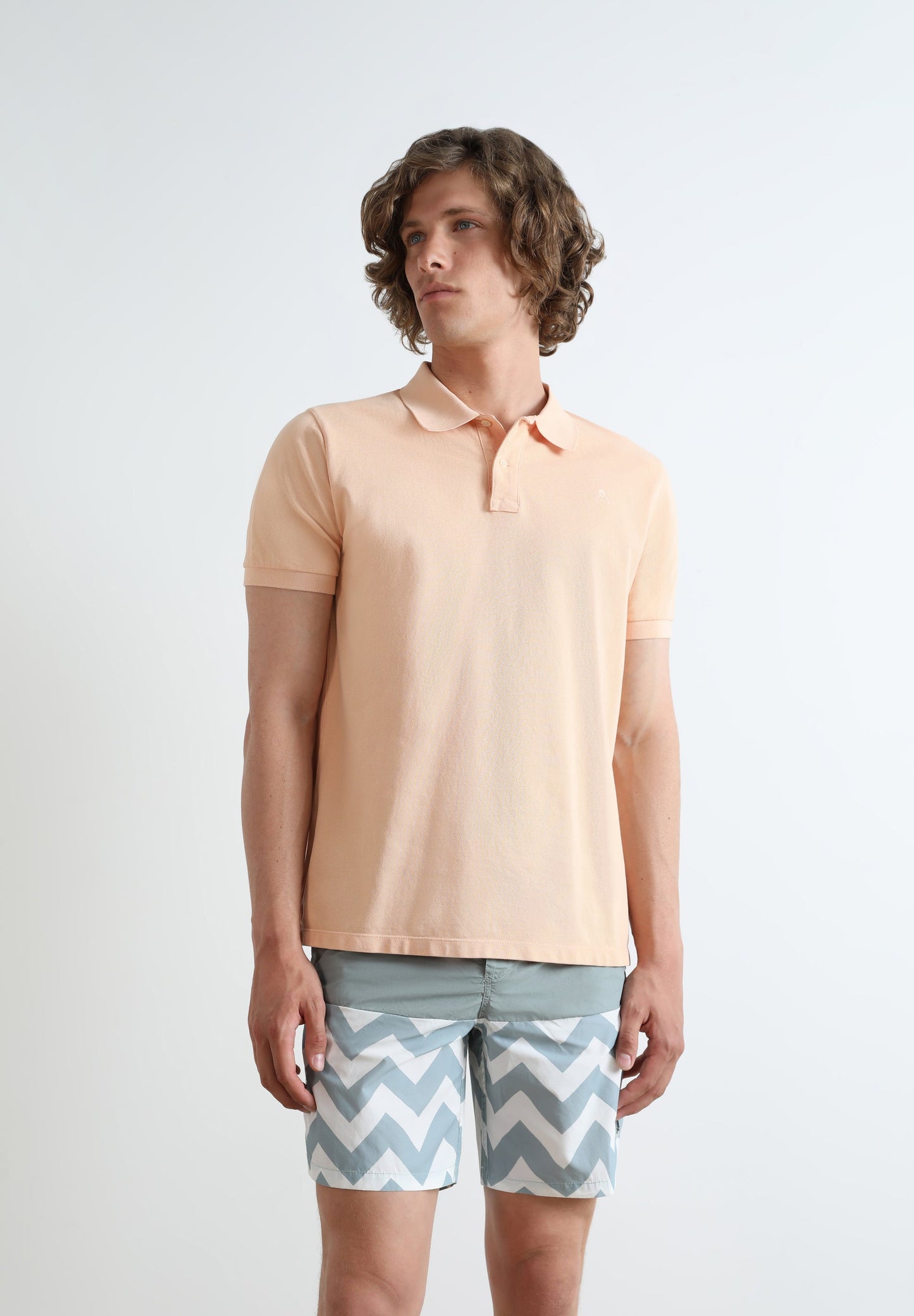 ZIGZAG PRINT SWIMMING TRUNKS