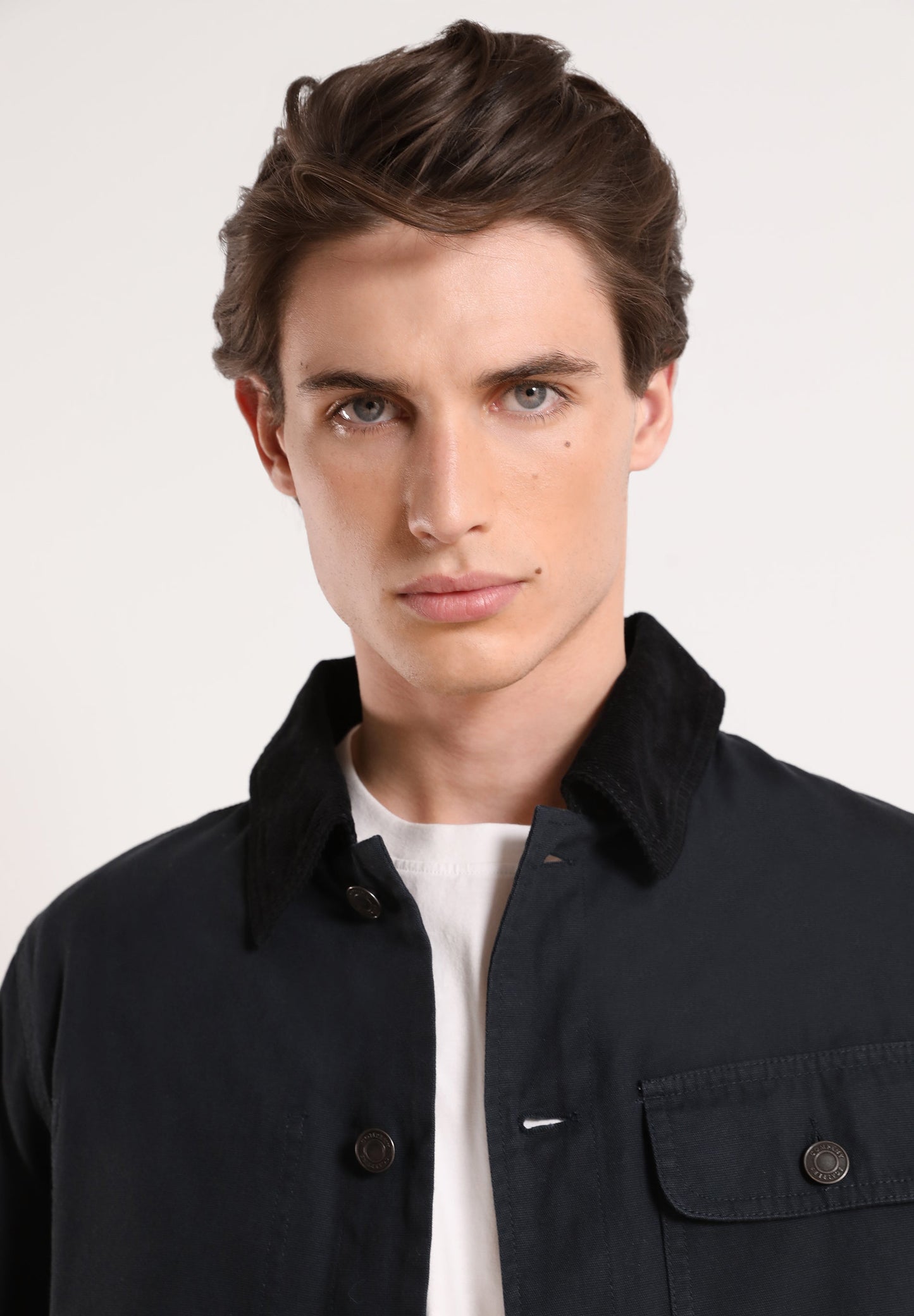 JACKET WITH CORDUROY COLLAR