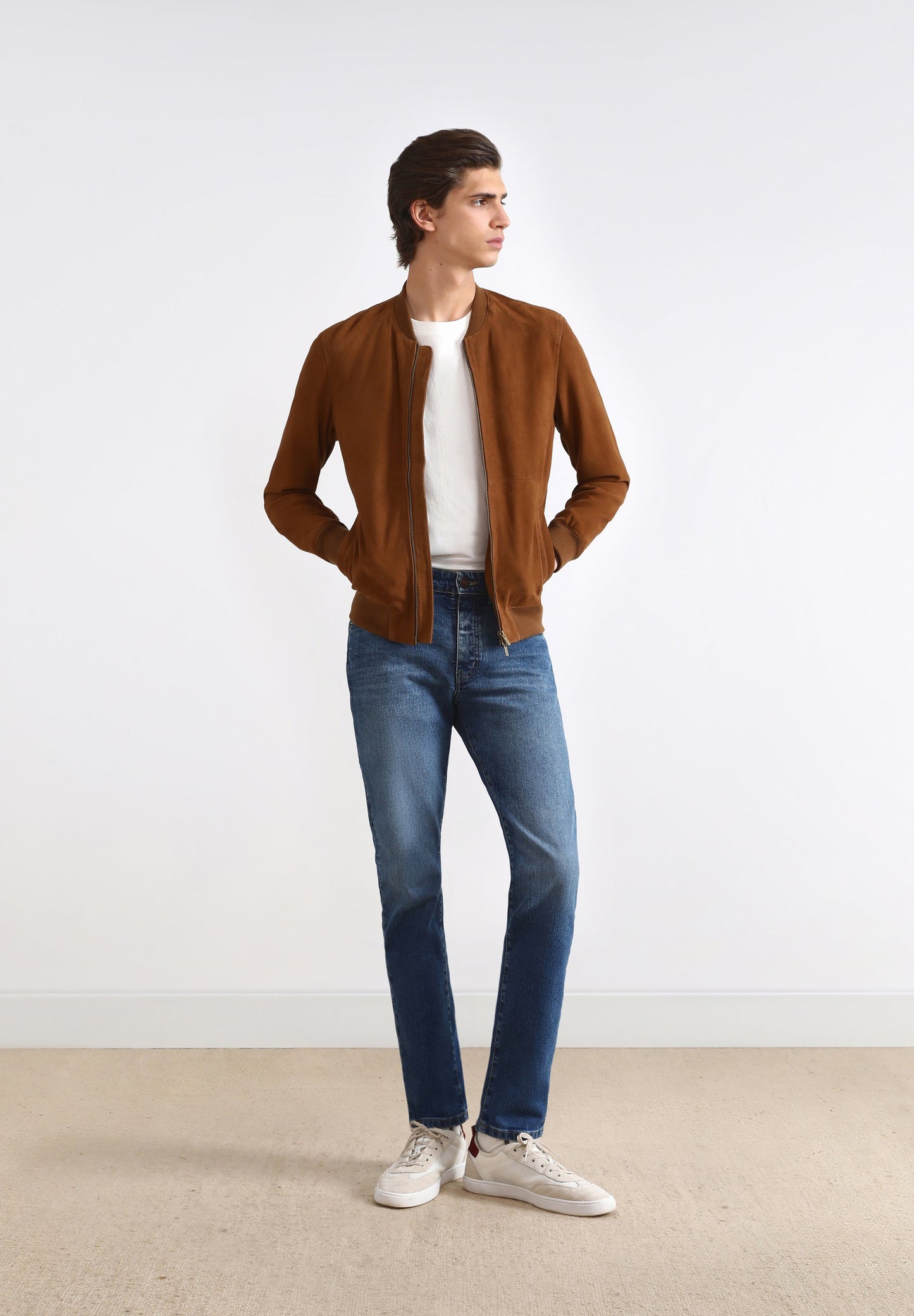 LEATHER BOMBER JACKET