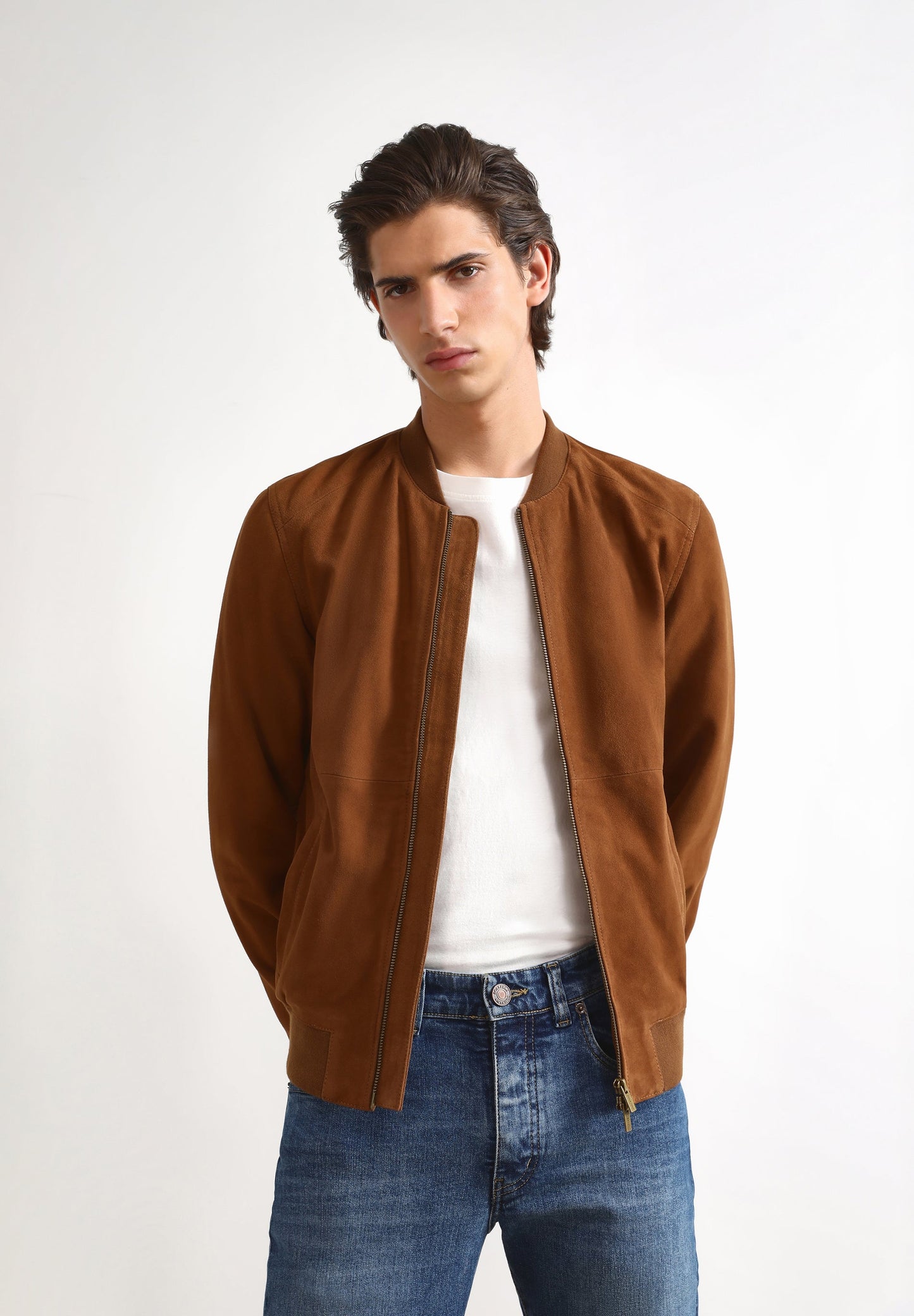 LEATHER BOMBER JACKET