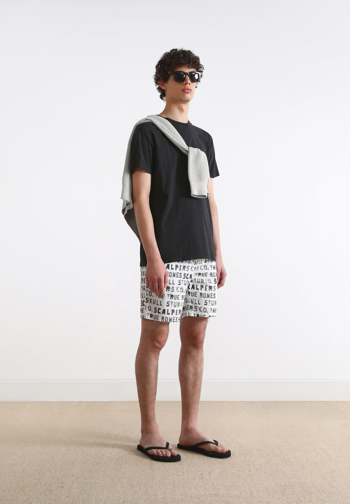 SWIMMING TRUNKS WITH TEXT PRINT