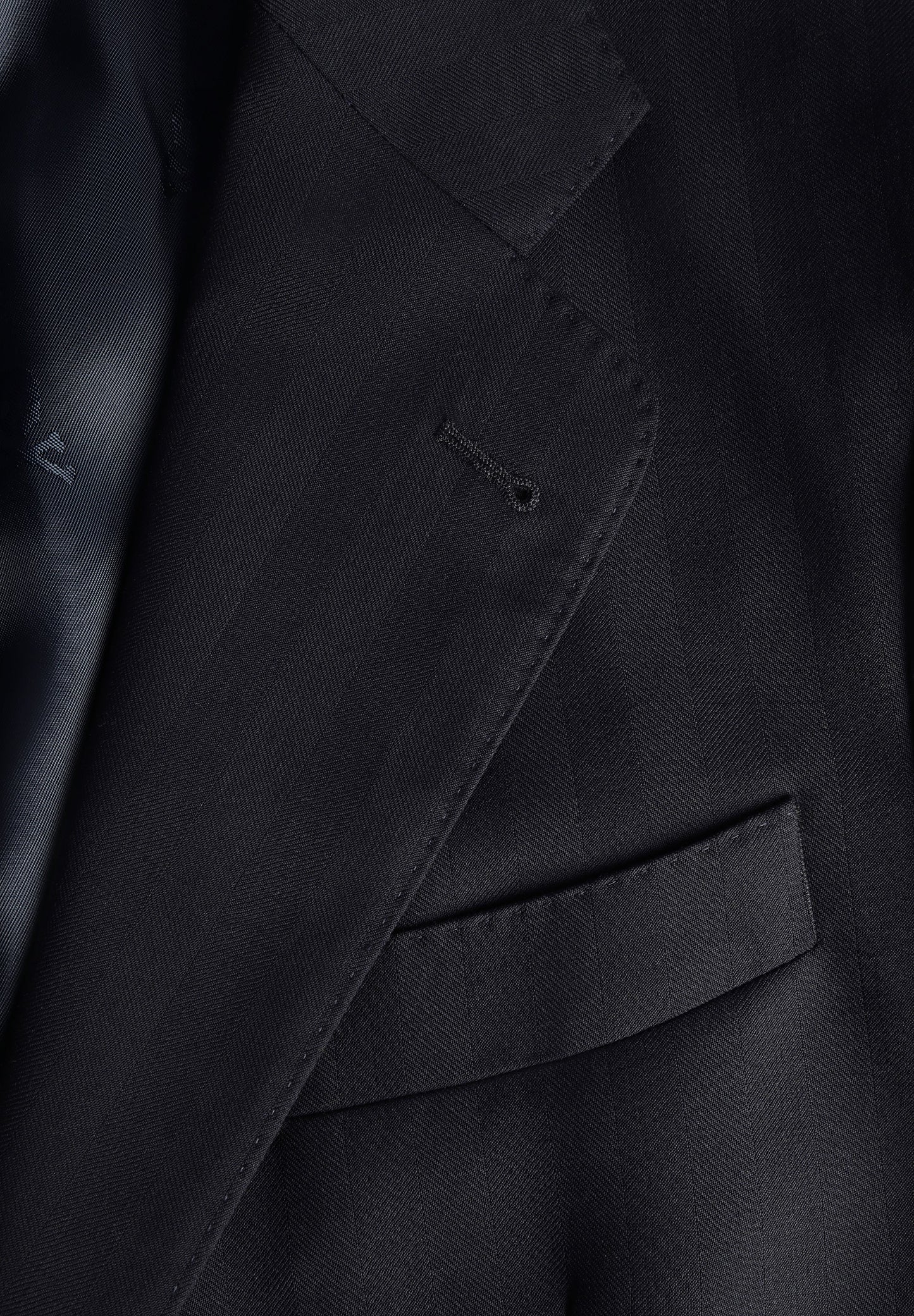 NAVY BLUE HERRINGBONE SUIT