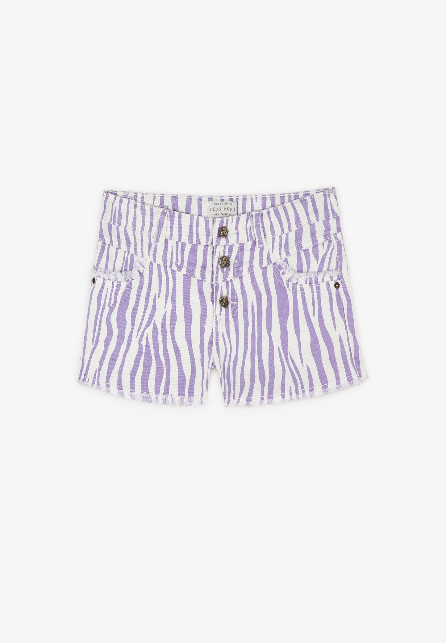 ANIMAL PRINT BERMUDA SHORTS WITH BUTTONS
