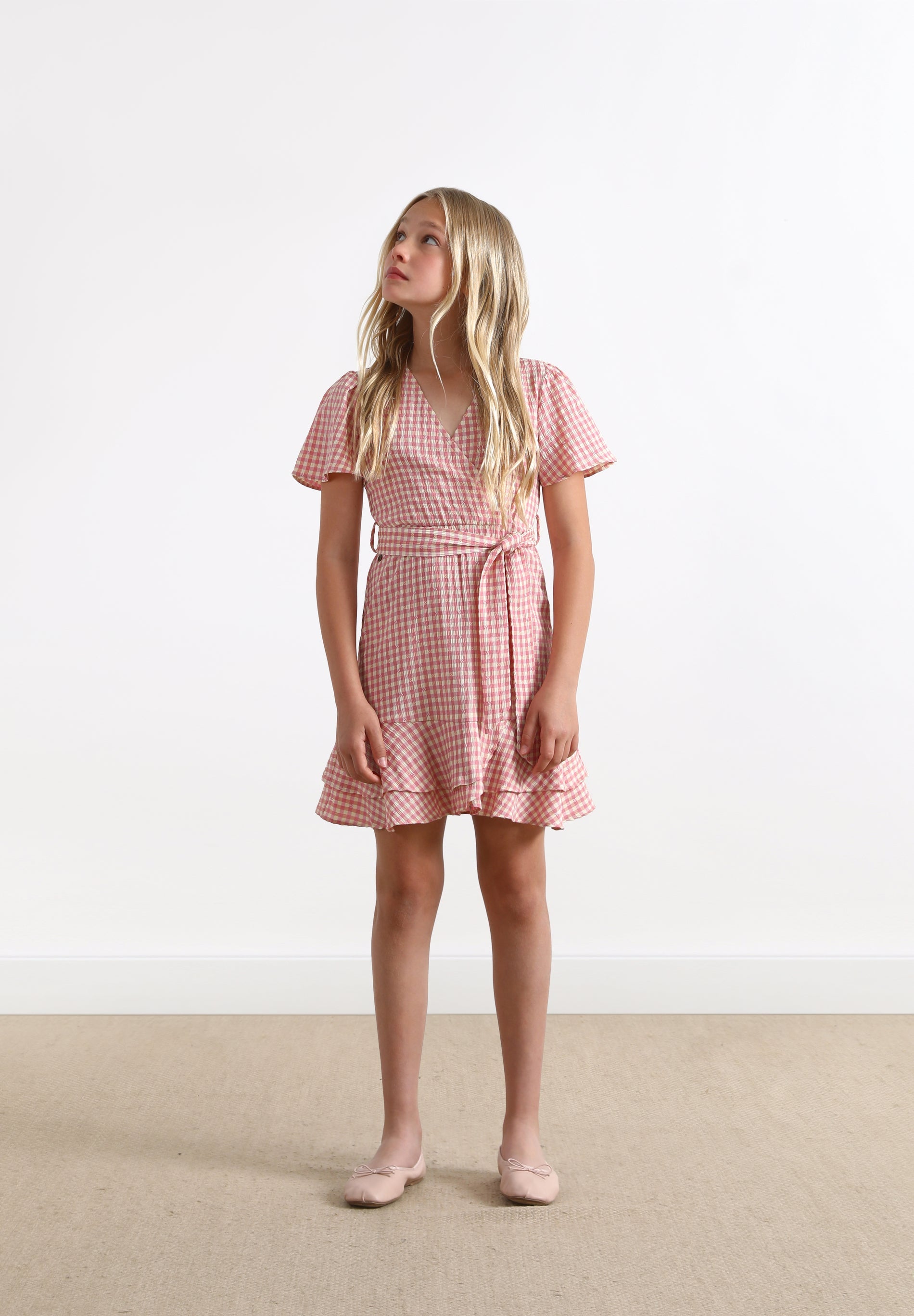 GINGHAM SARONG DRESS