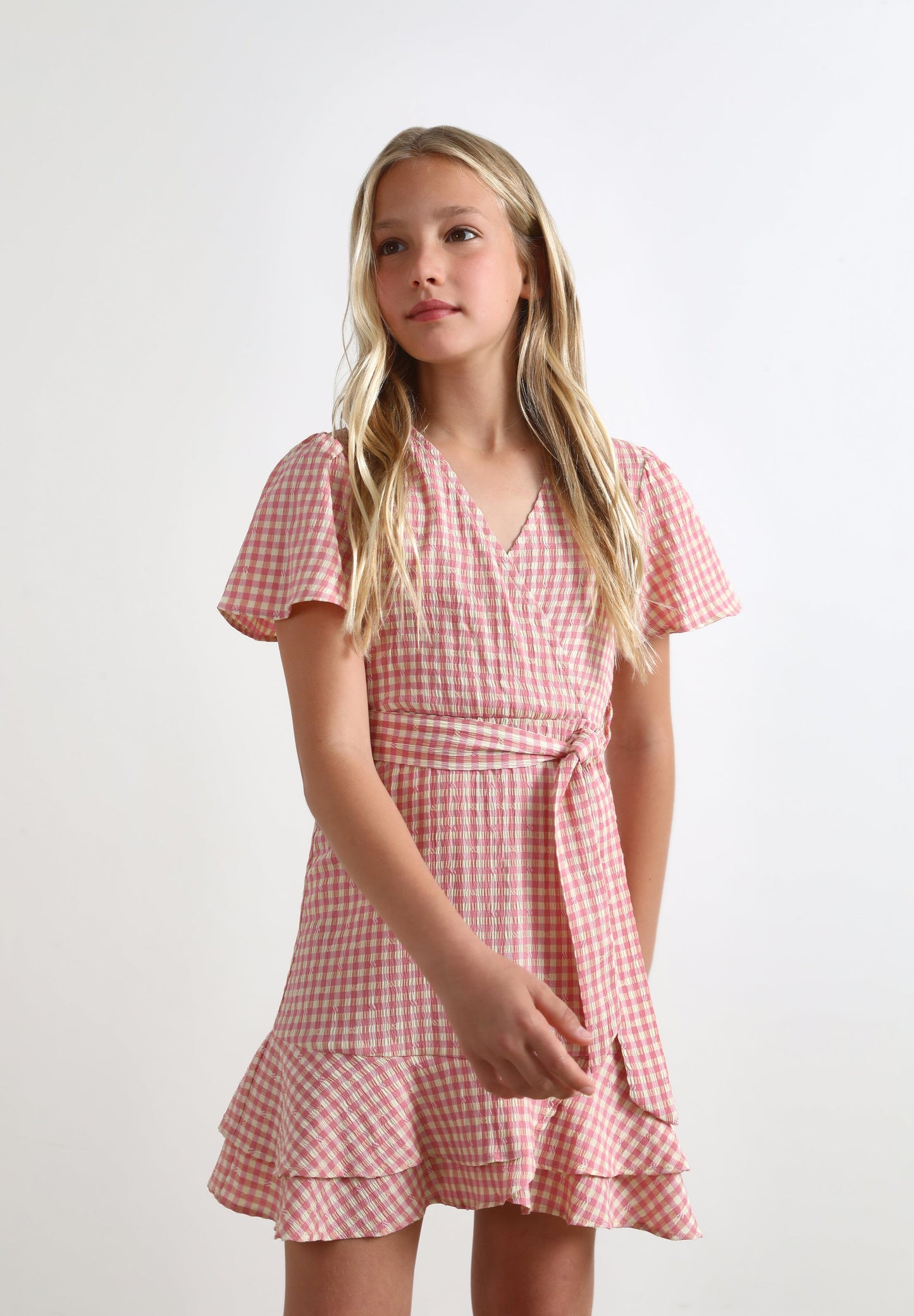 GINGHAM SARONG DRESS