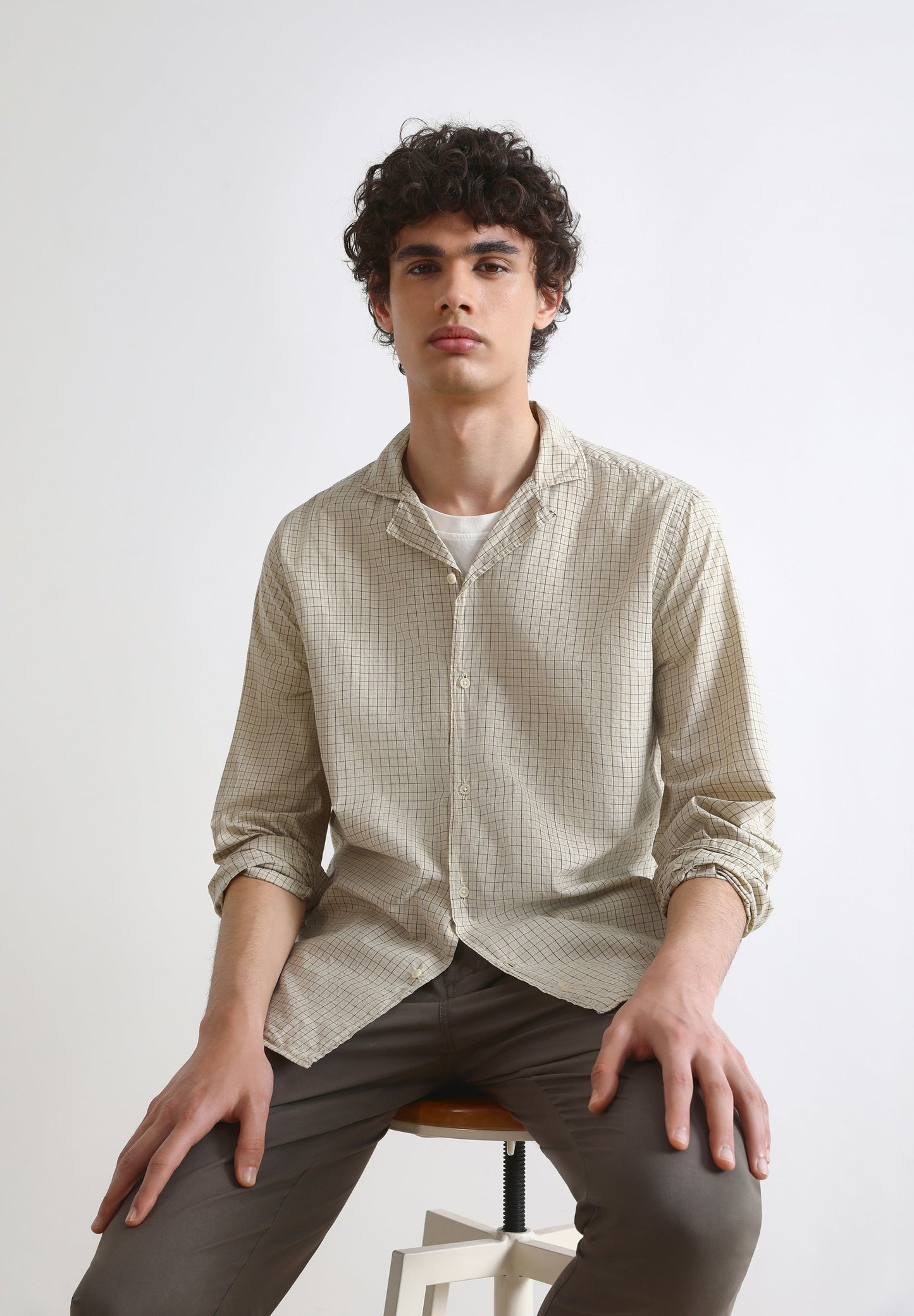 POPLIN CHECK SHIRT