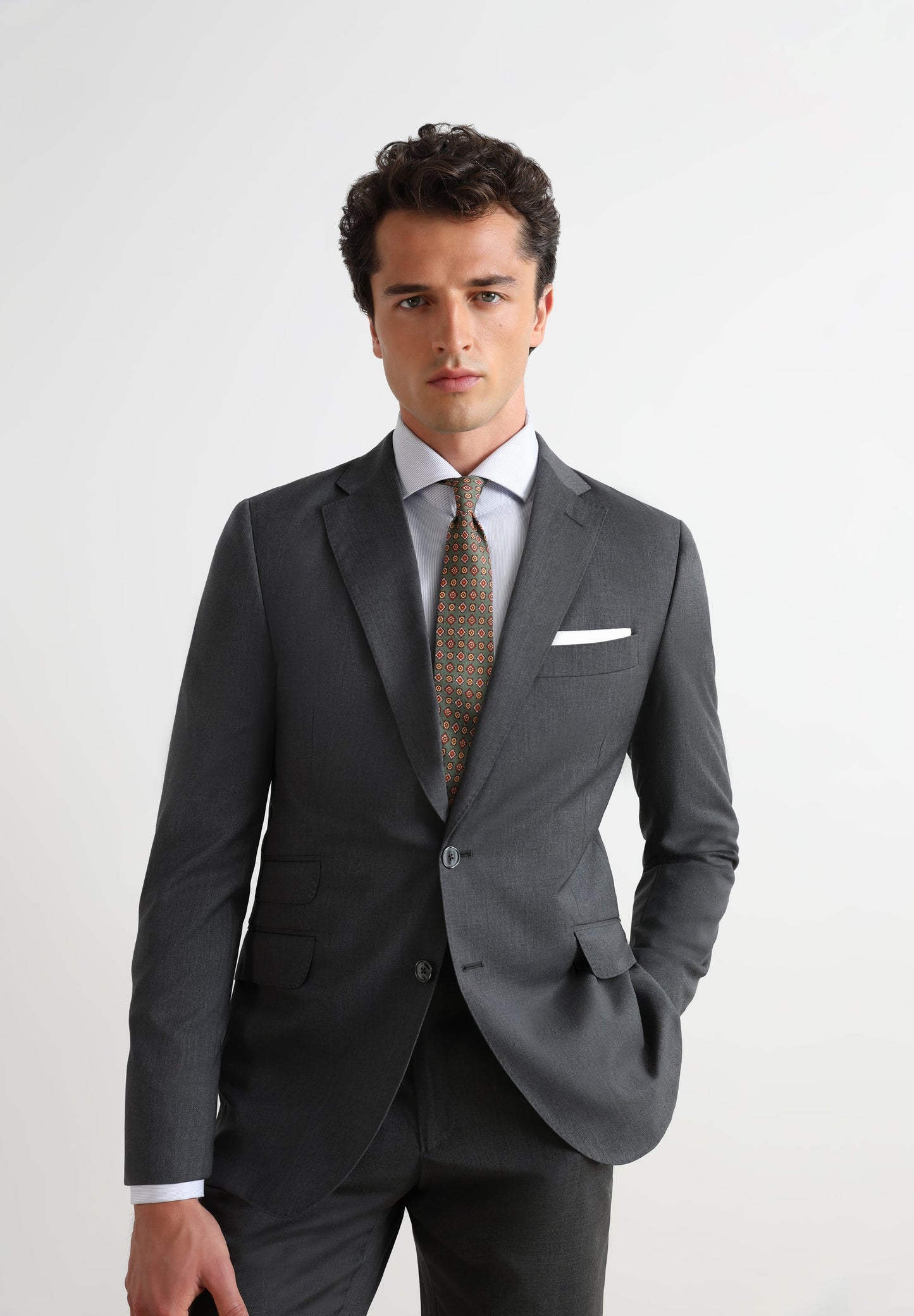 WOOL TEXTURED SUIT