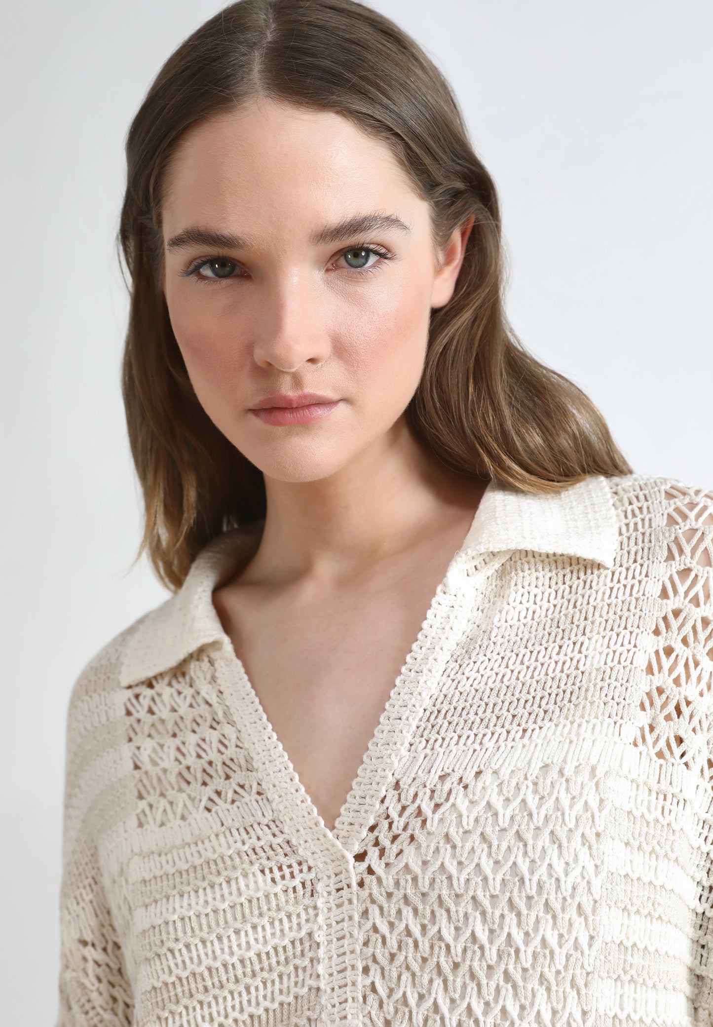 CROCHET DRESS WITH SHORT SLEEVES