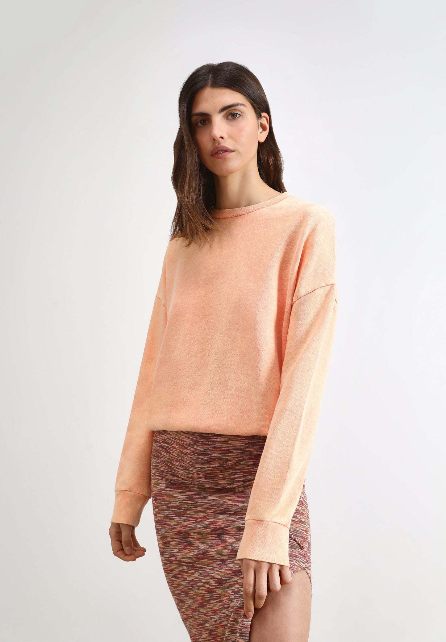 FADED SWEATSHIRT WITH SHINY SKULL