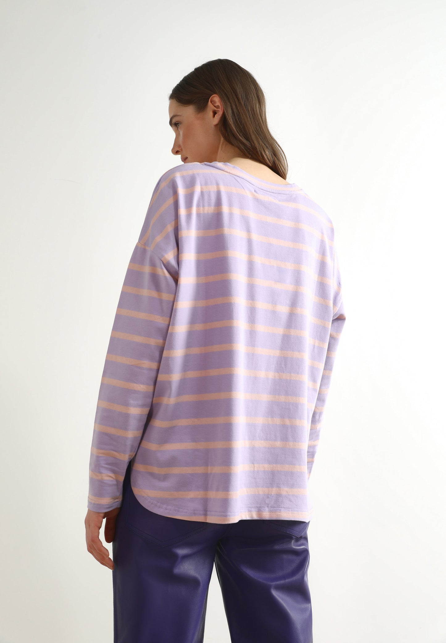 STRIPE ROUND NECK T-SHIRT
