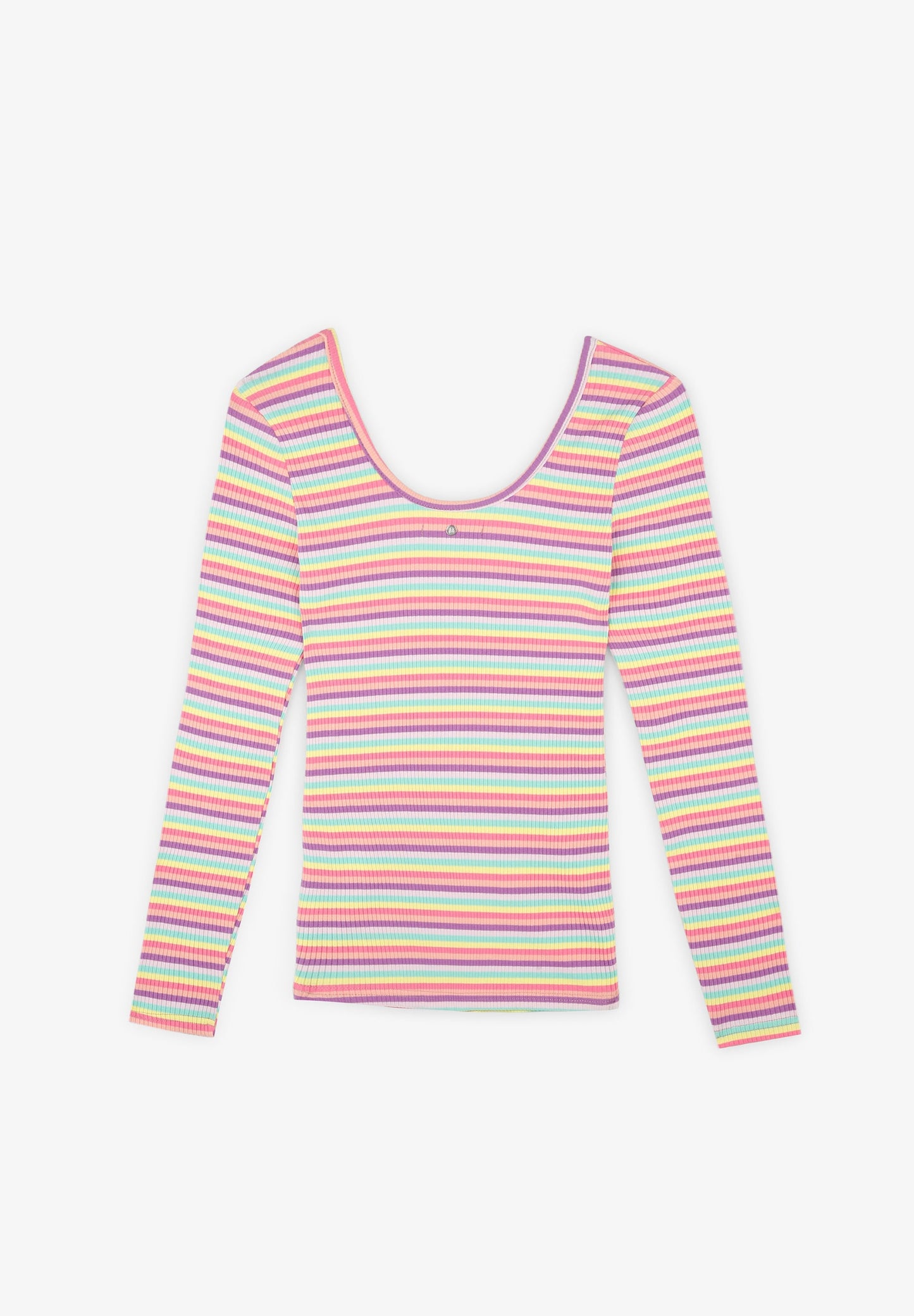 MULTICOLOURED STRIPED T-SHIRT