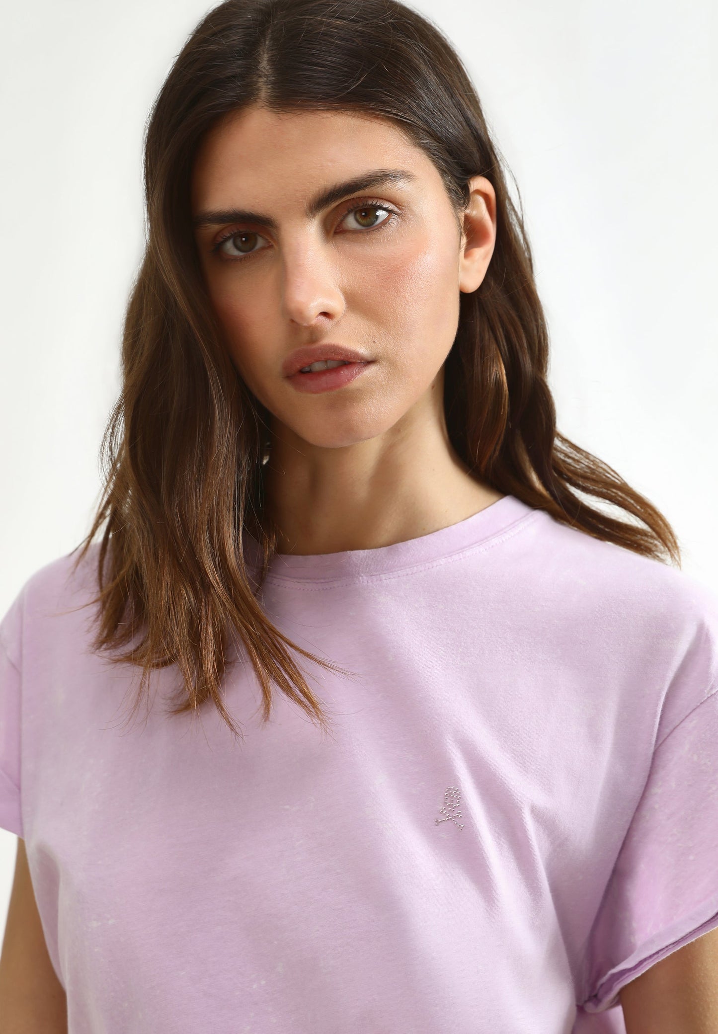 T-SHIRT WITH SHINY MINI SKULL