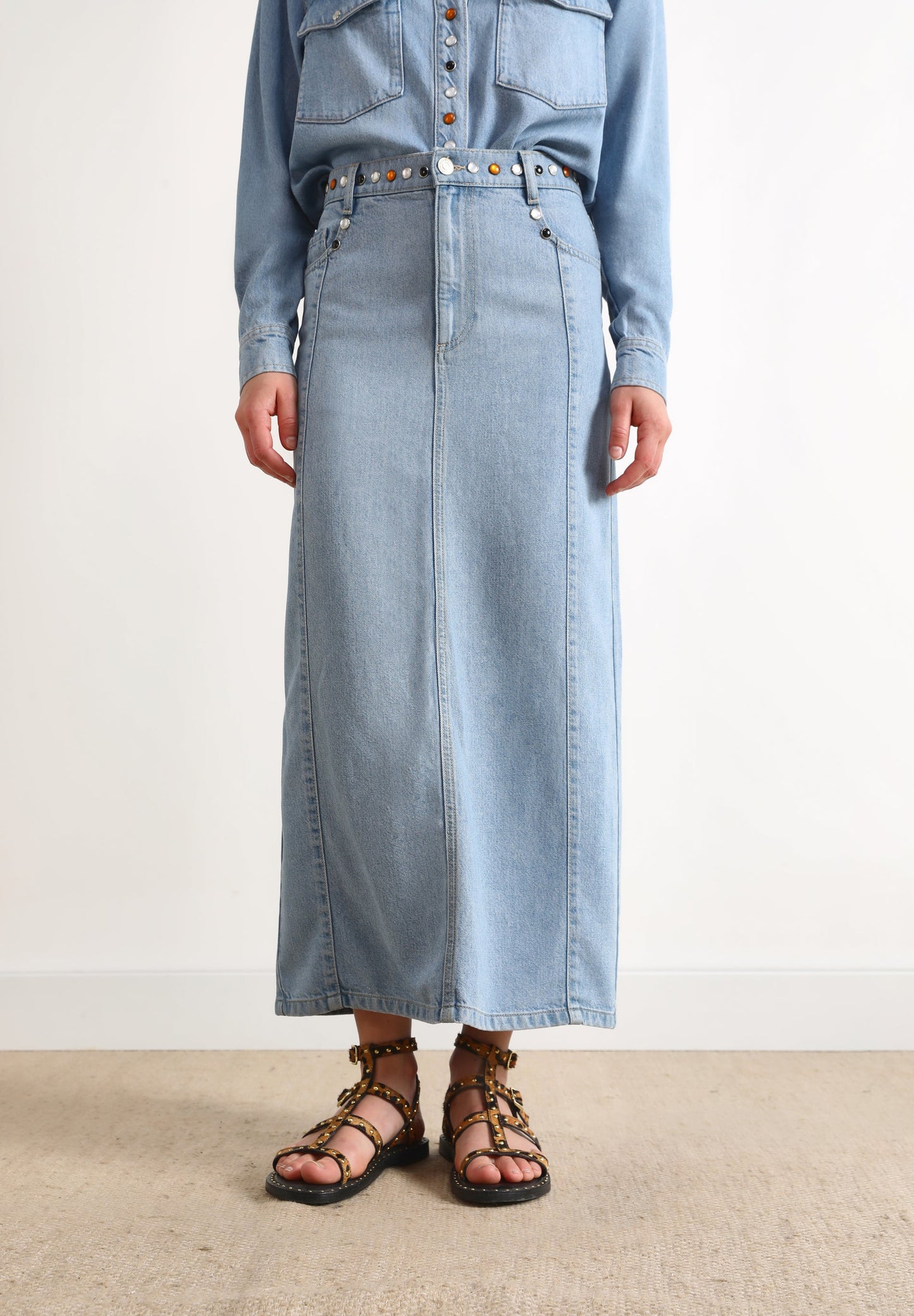 DENIM MIDI SKIRT