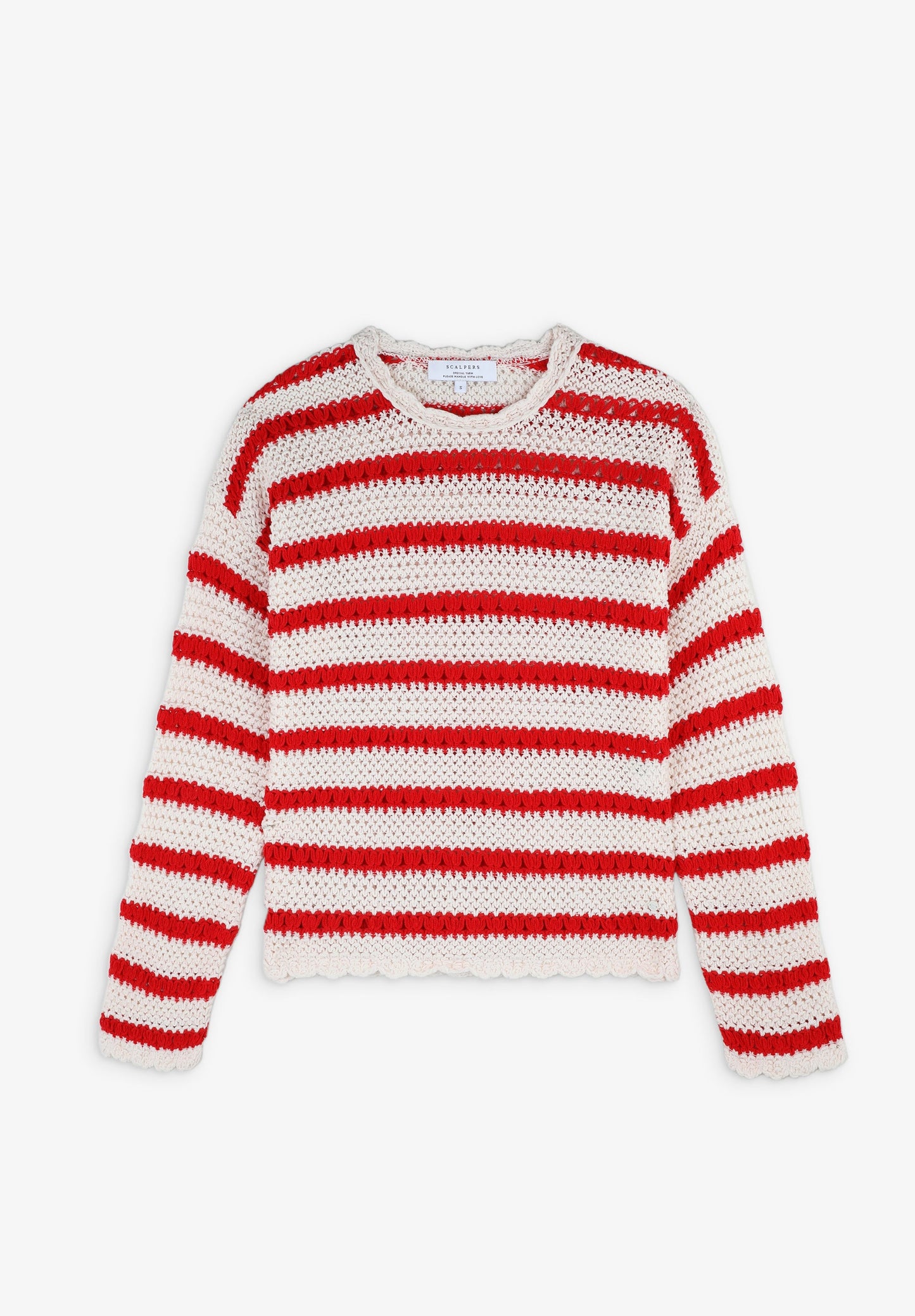 STRIPED CROCHET SWEATER