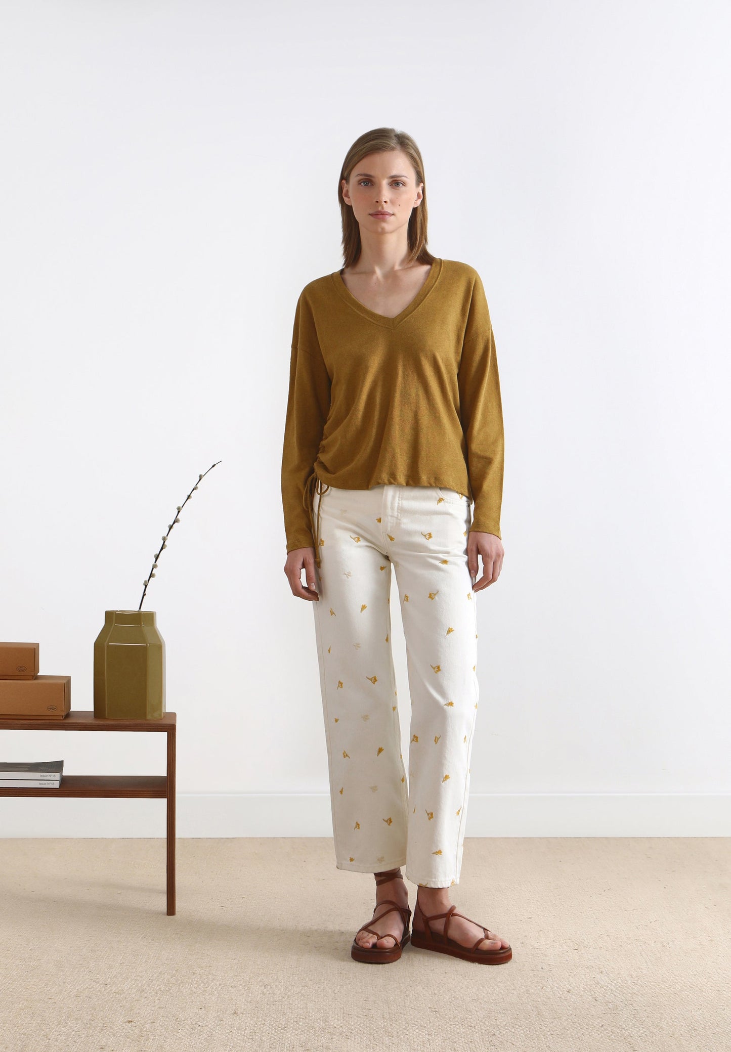 LONG SLEEVE LINEN T-SHIRT