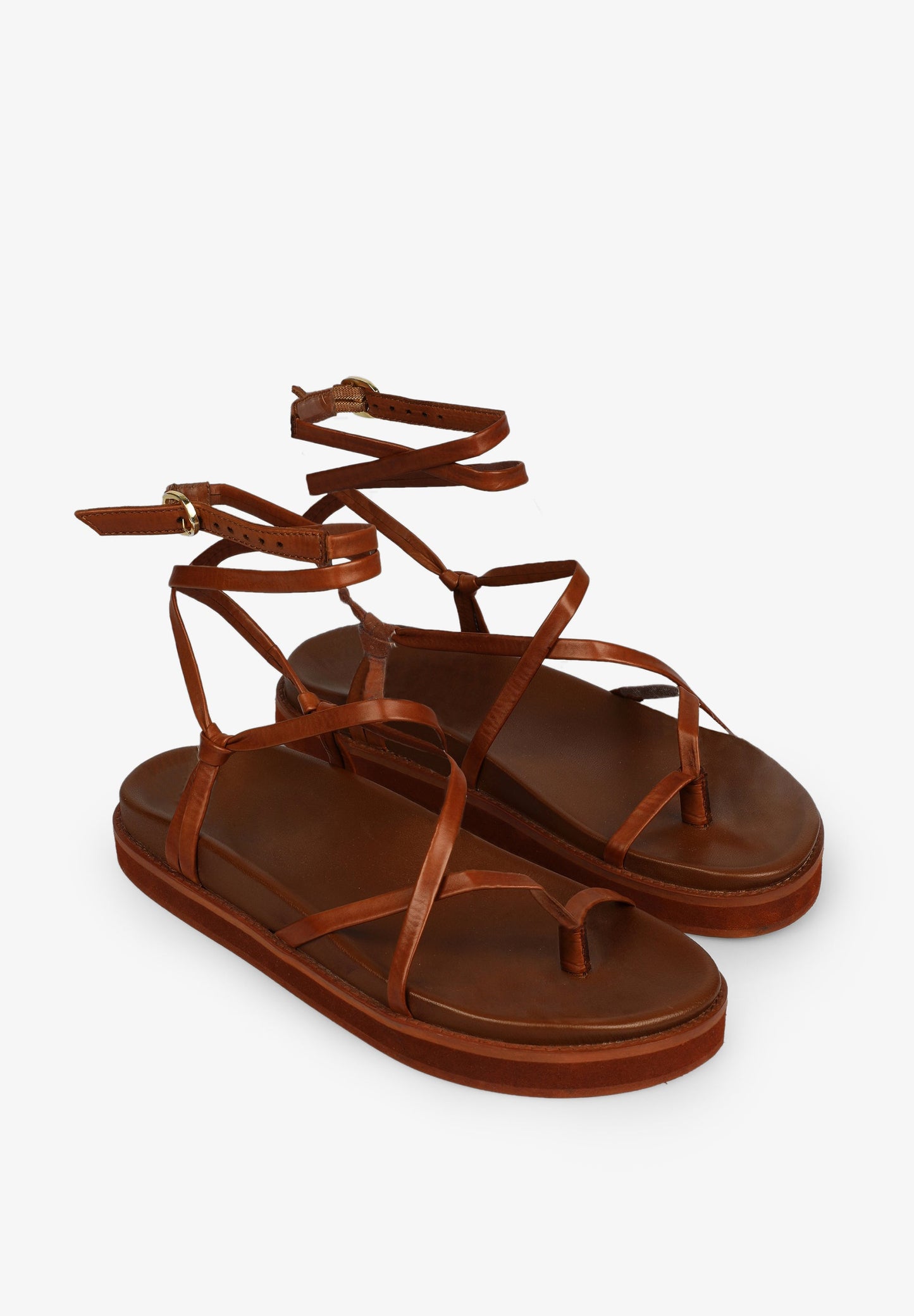 LEATHER SANDALS WITH STRAPS