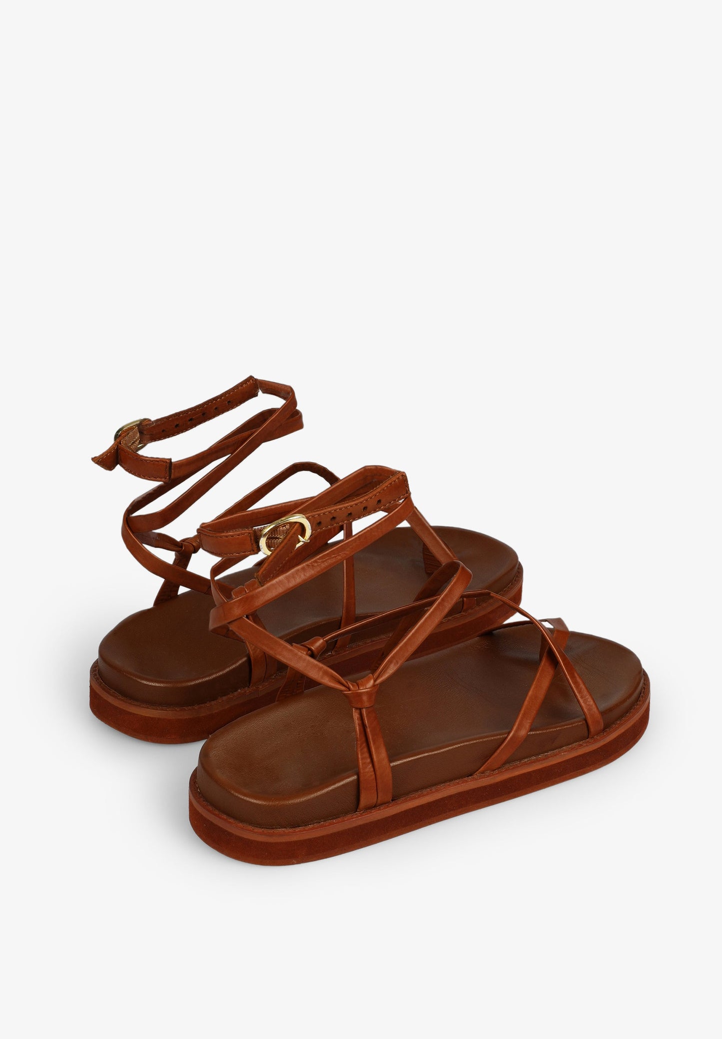 LEATHER SANDALS WITH STRAPS