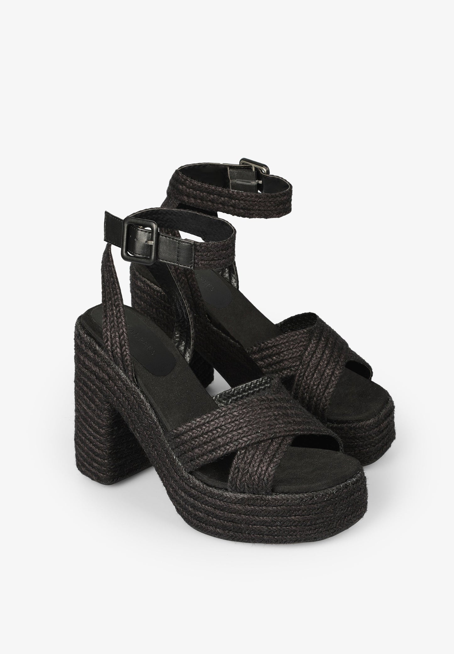 HIGH HEEL RAFFIA SANDALS