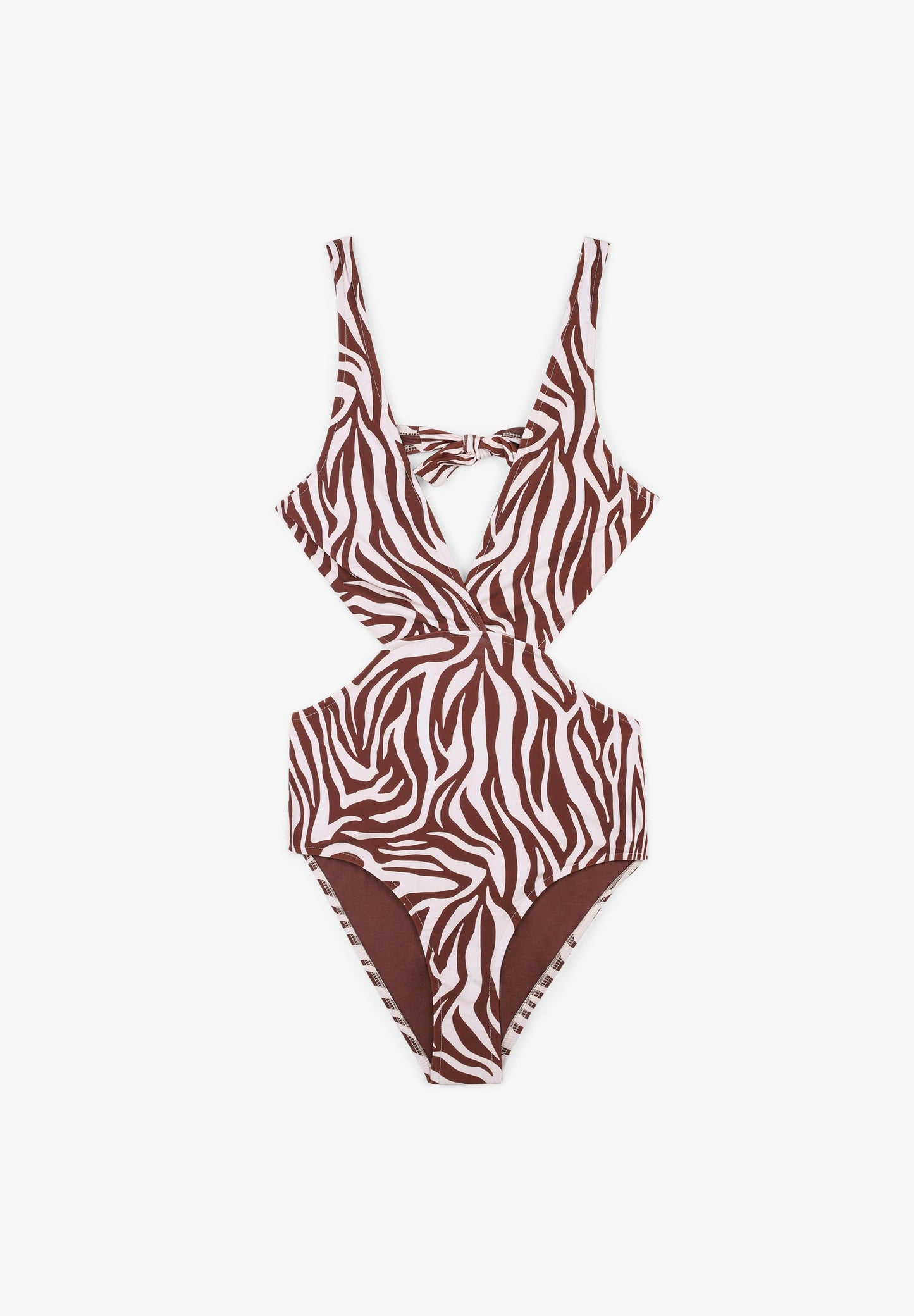 ANIMAL PRINT CUT-OUT SWIMSUIT