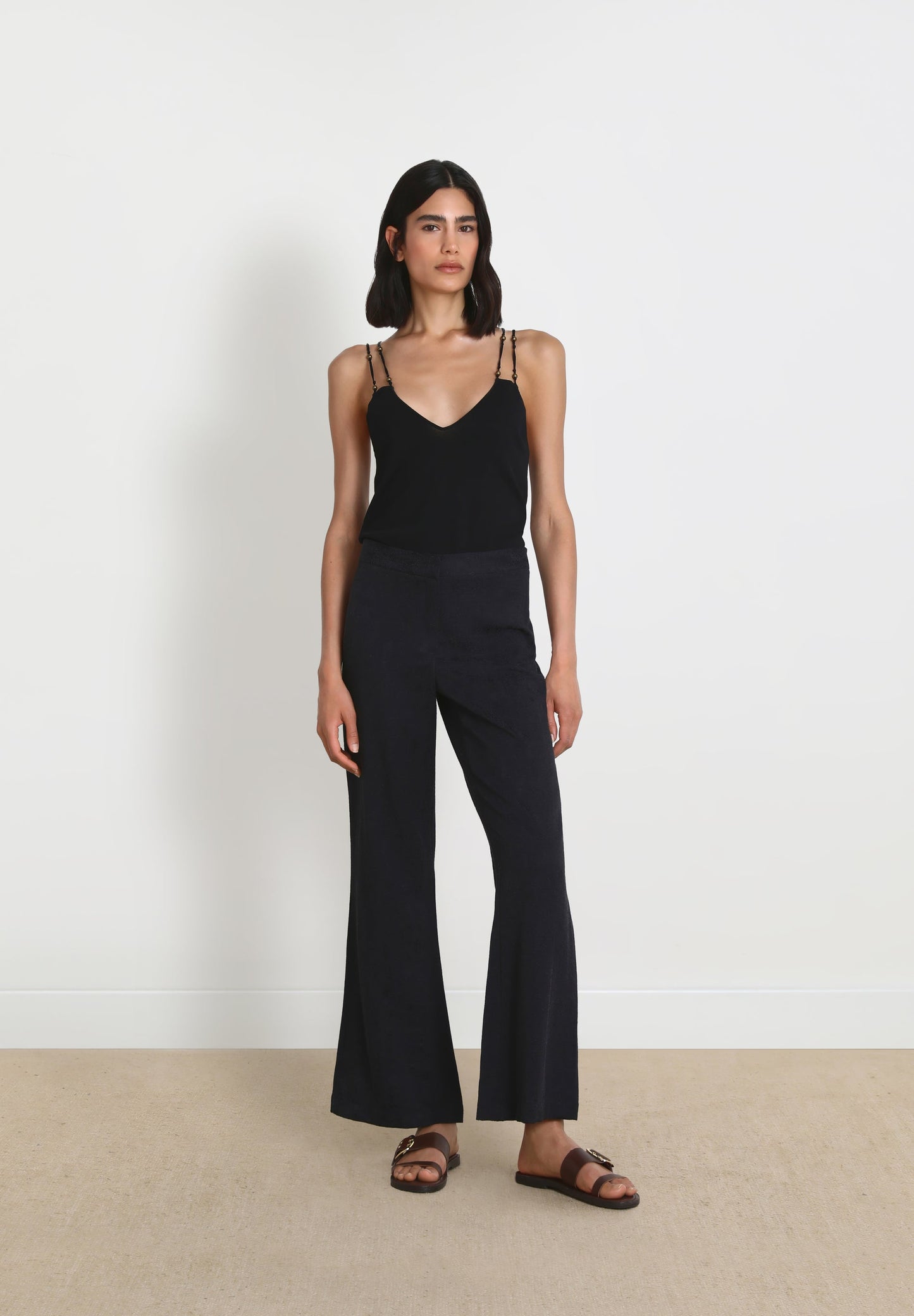 FLARED JACQUARD CULOTTES