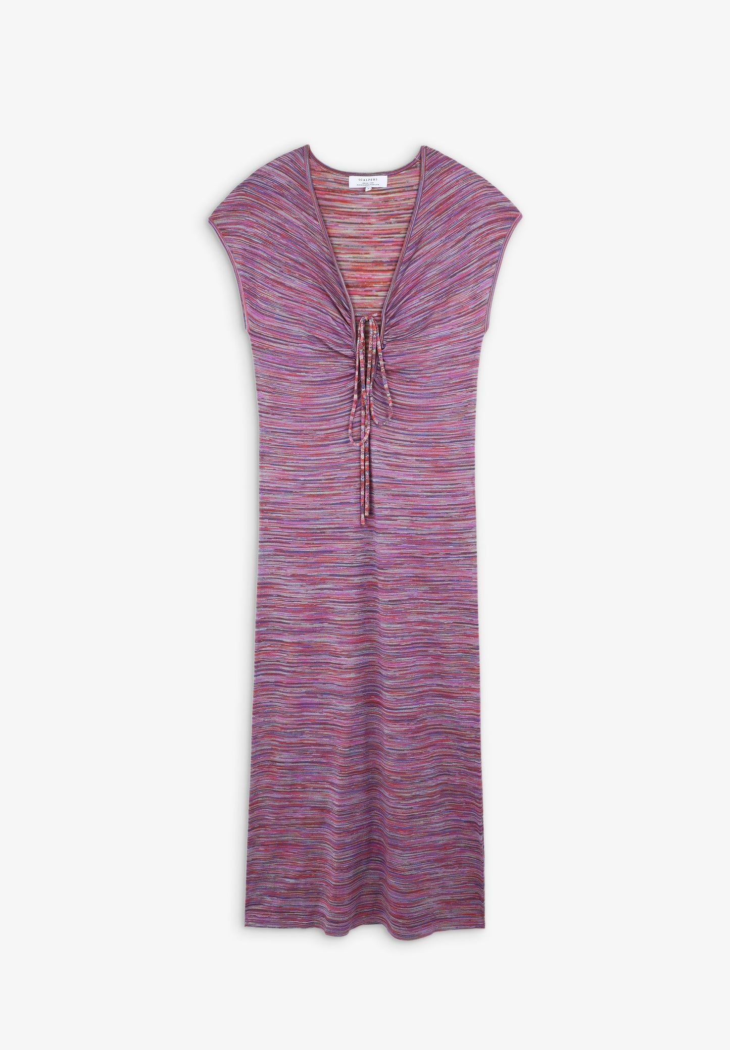 KNIT DRESS WITH TIE NECK