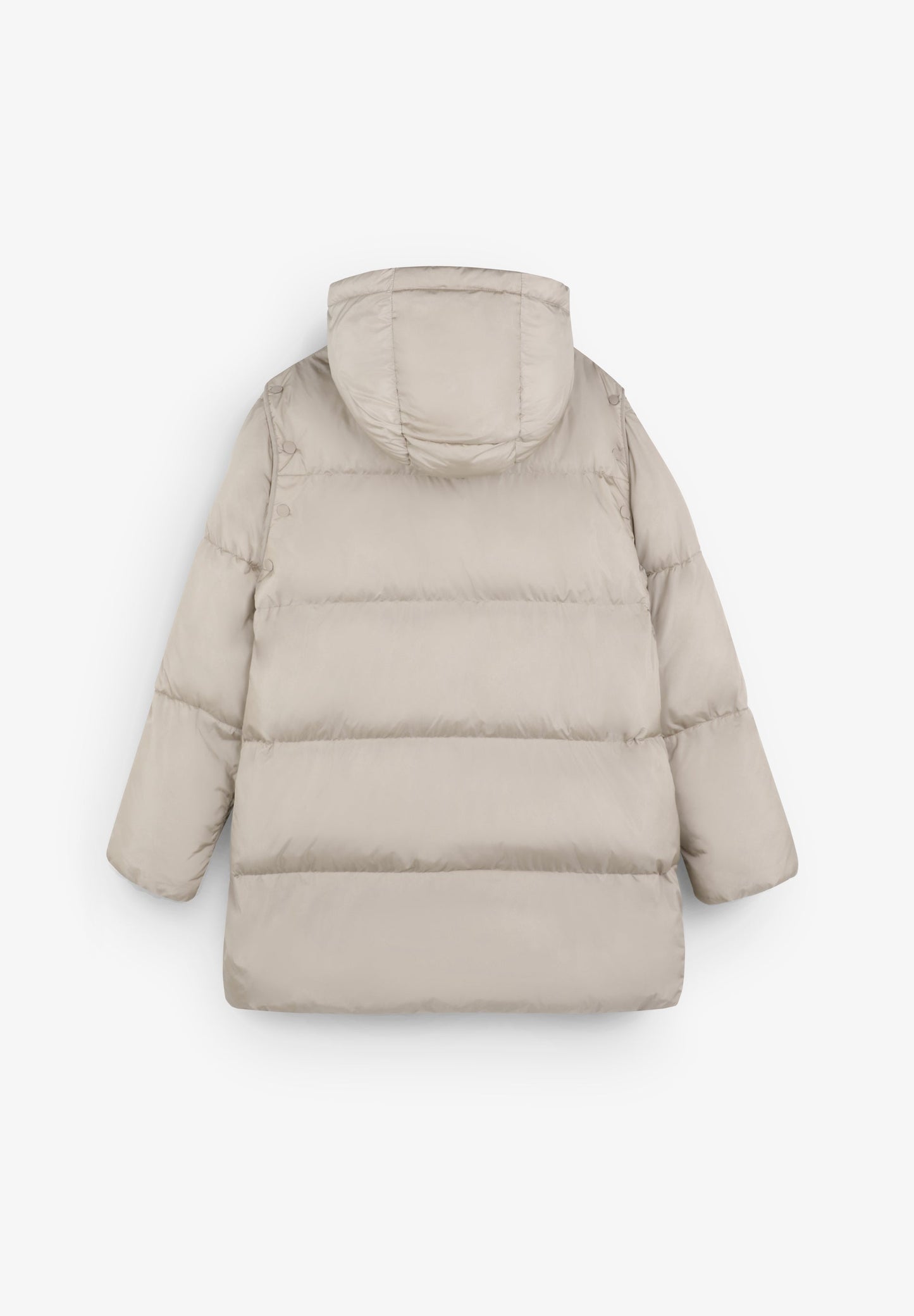 LONG PARKA WITH DETACHABLE SLEEVES