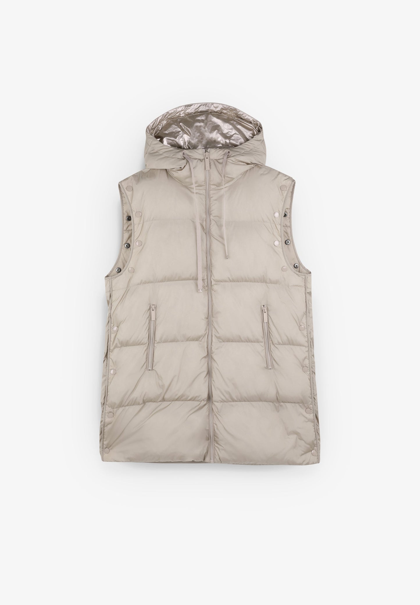 LONG PARKA WITH DETACHABLE SLEEVES